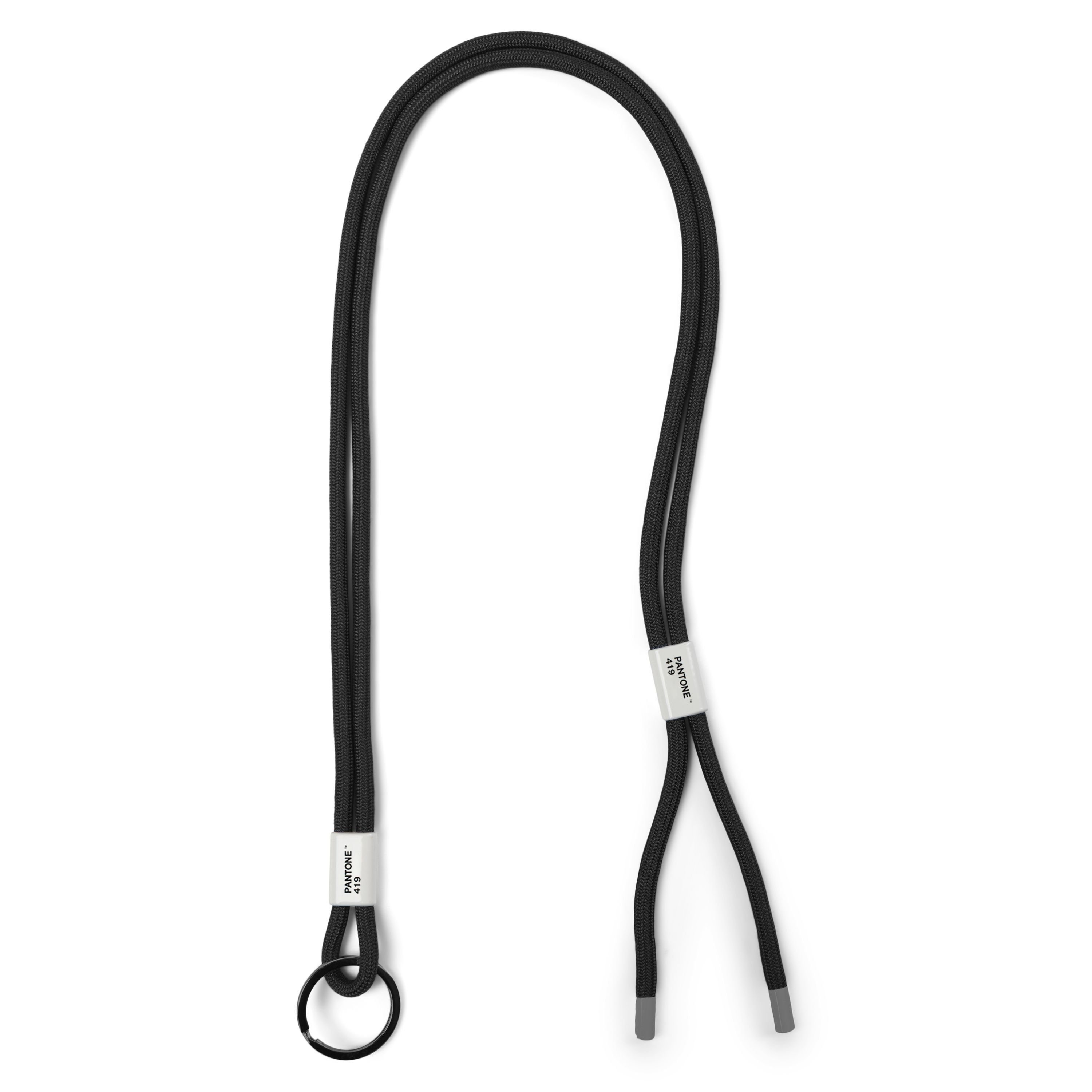 PANTONE Schlüsselanhänger, Design- Schlüsselband Adjustable Lanyard, verstellbar Black 419