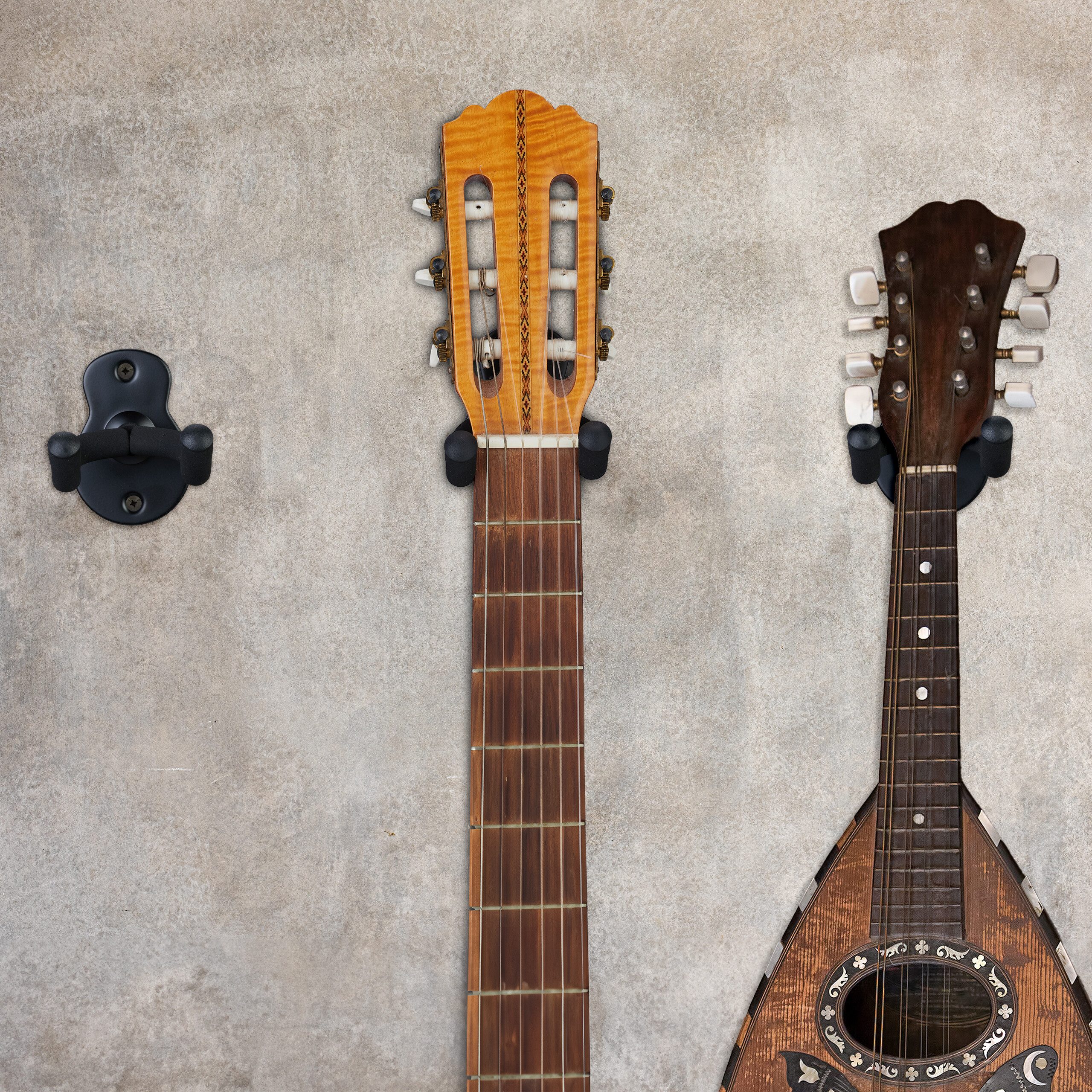 relaxdays Gitarrenständer Gitarrenhalter für die Wand 3er Set, (3-tlg., 3er Set)