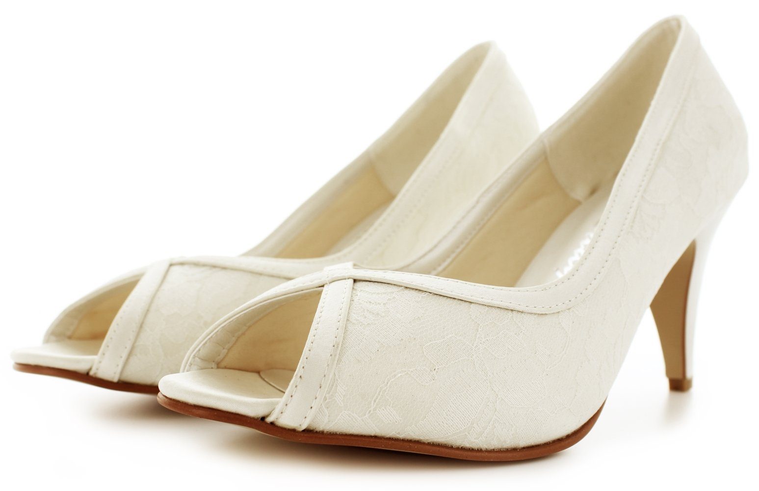 White Lady 718 Vintage Peeptoe-Pumps aus Spitze Peeptoepumps günstig online kaufen