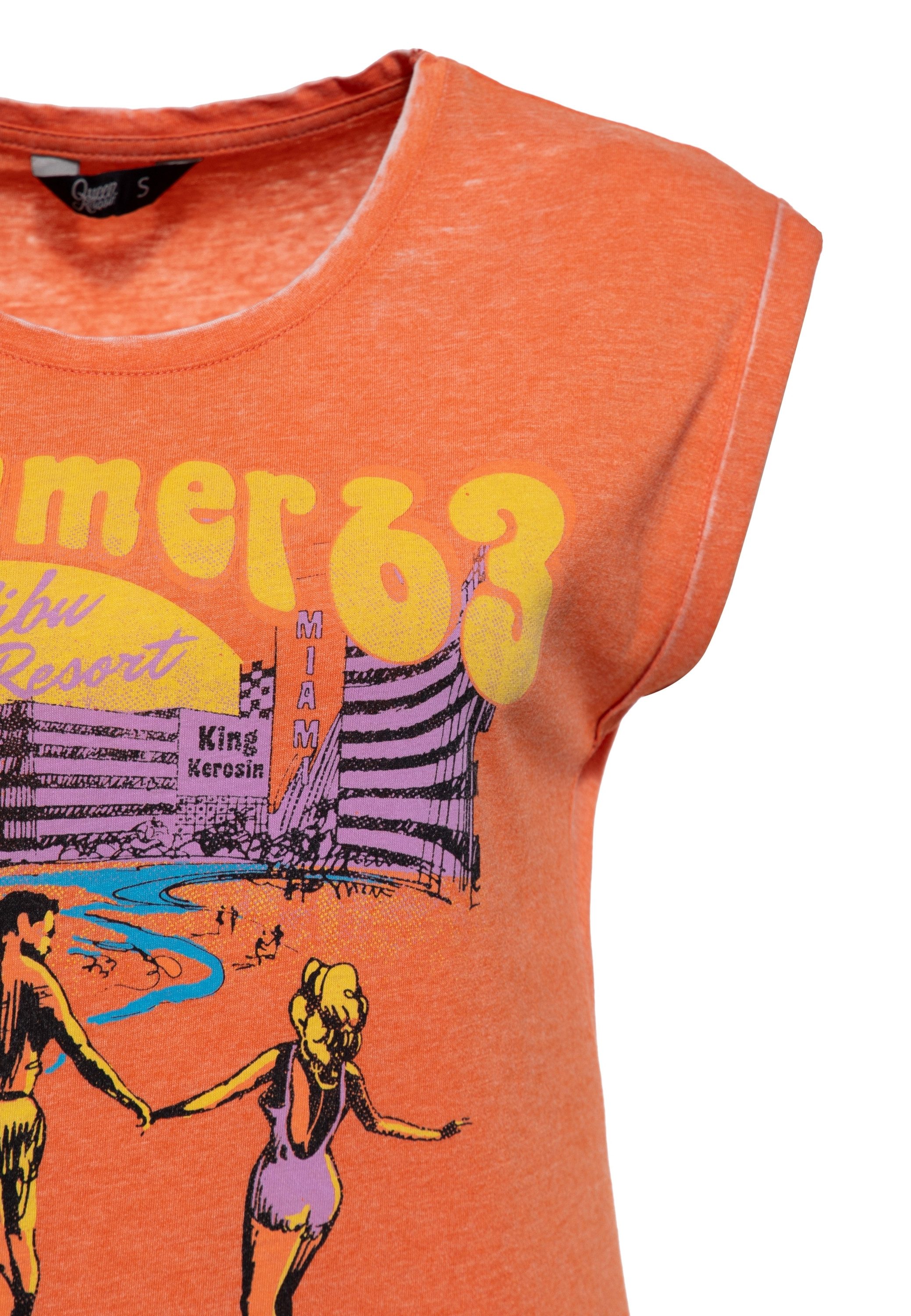 QueenKerosin Print-Shirt Summer 63 (1-tlg) mit Retro-Artwork