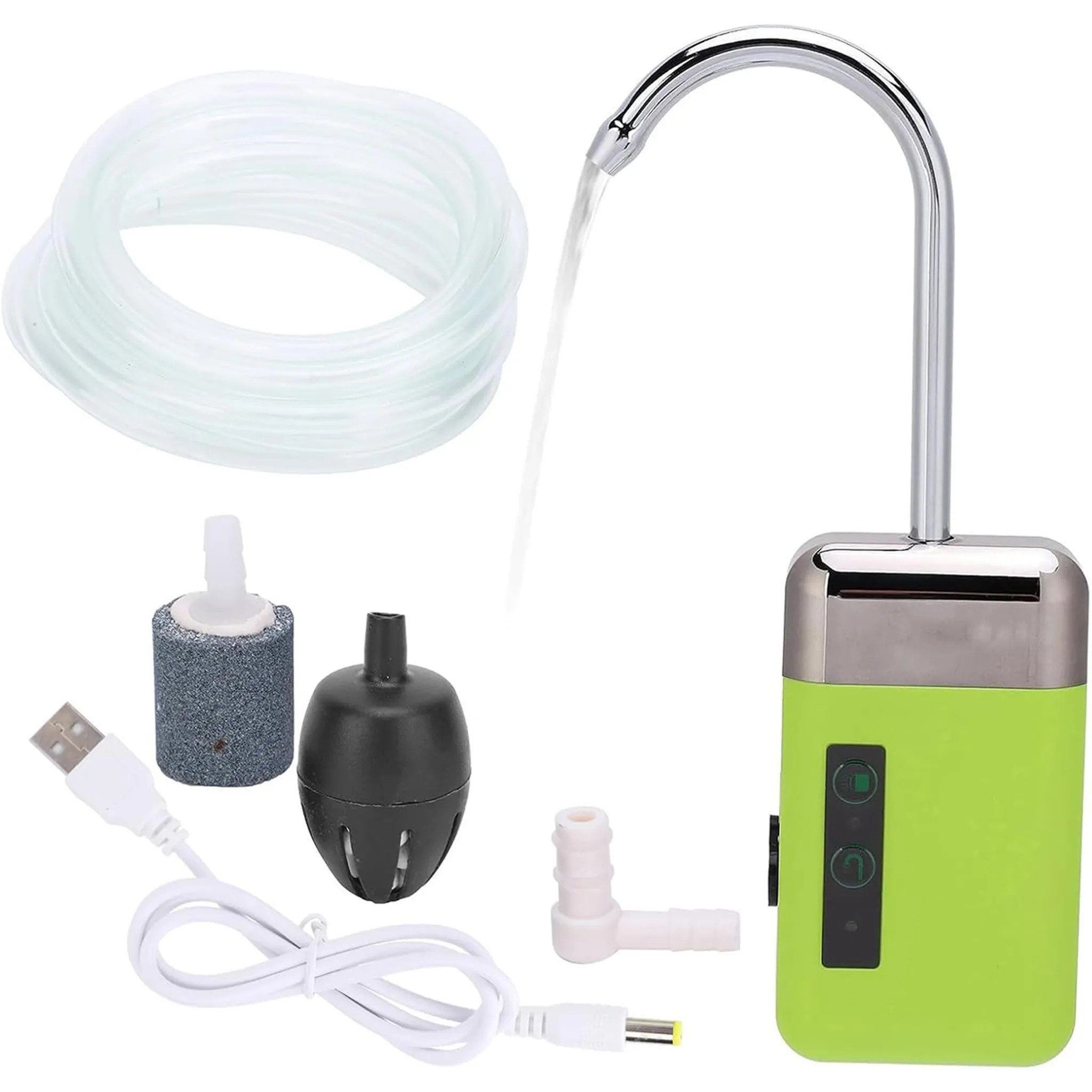 Tekoo Teichbelüfter Sauerstoffpumpe für Angeln, 3-in-1 Wasserpumpe mit LED & Induktion, Induktionssteuerung, LED-Beleuchtung, Sauerstoffzufuhr, tragbar