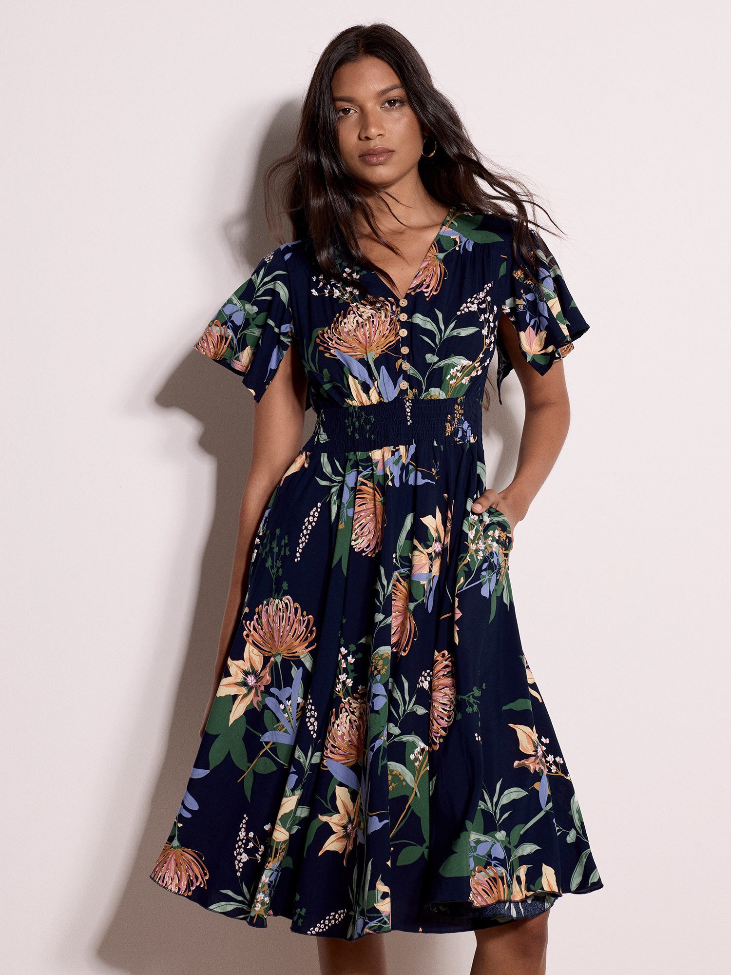 Apricot Midikleid