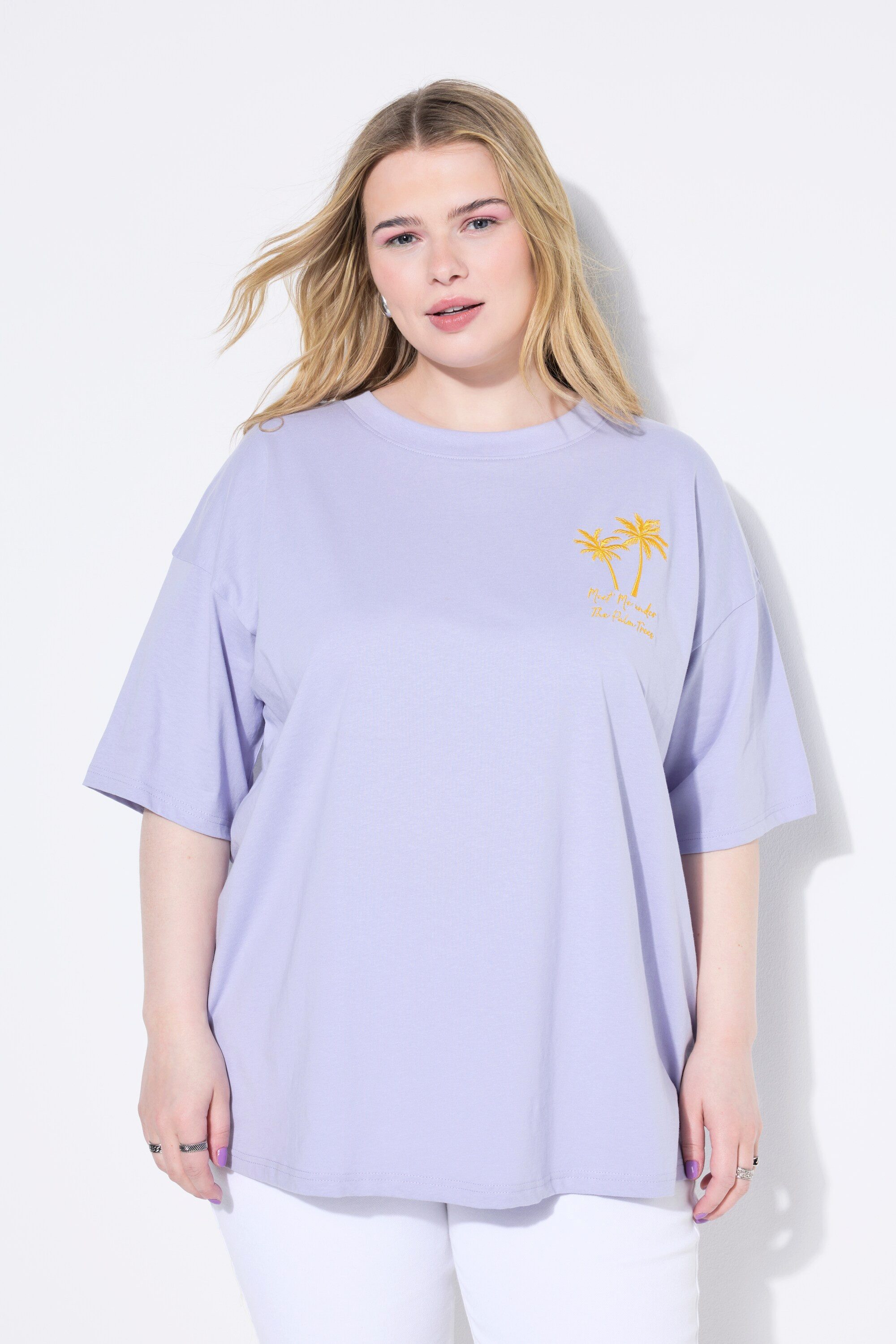 Studio Untold T-Shirt T-Shirt oversized Palmen-Stickerei günstig online kaufen