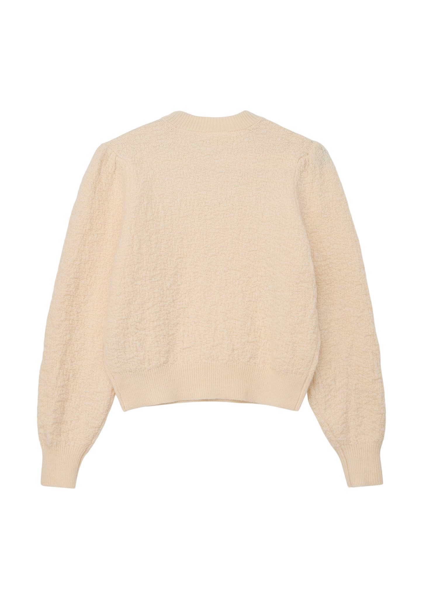 s.Oliver Strickpullover Pullover mit Puffärmeln sand helles