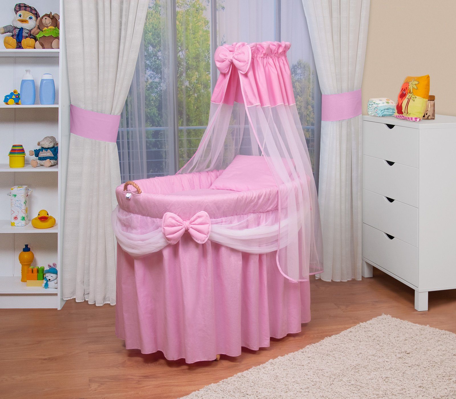 Waldin Stubenwagen Waldin Baby Stubenwagen-Set mit Ausstattung,XXL