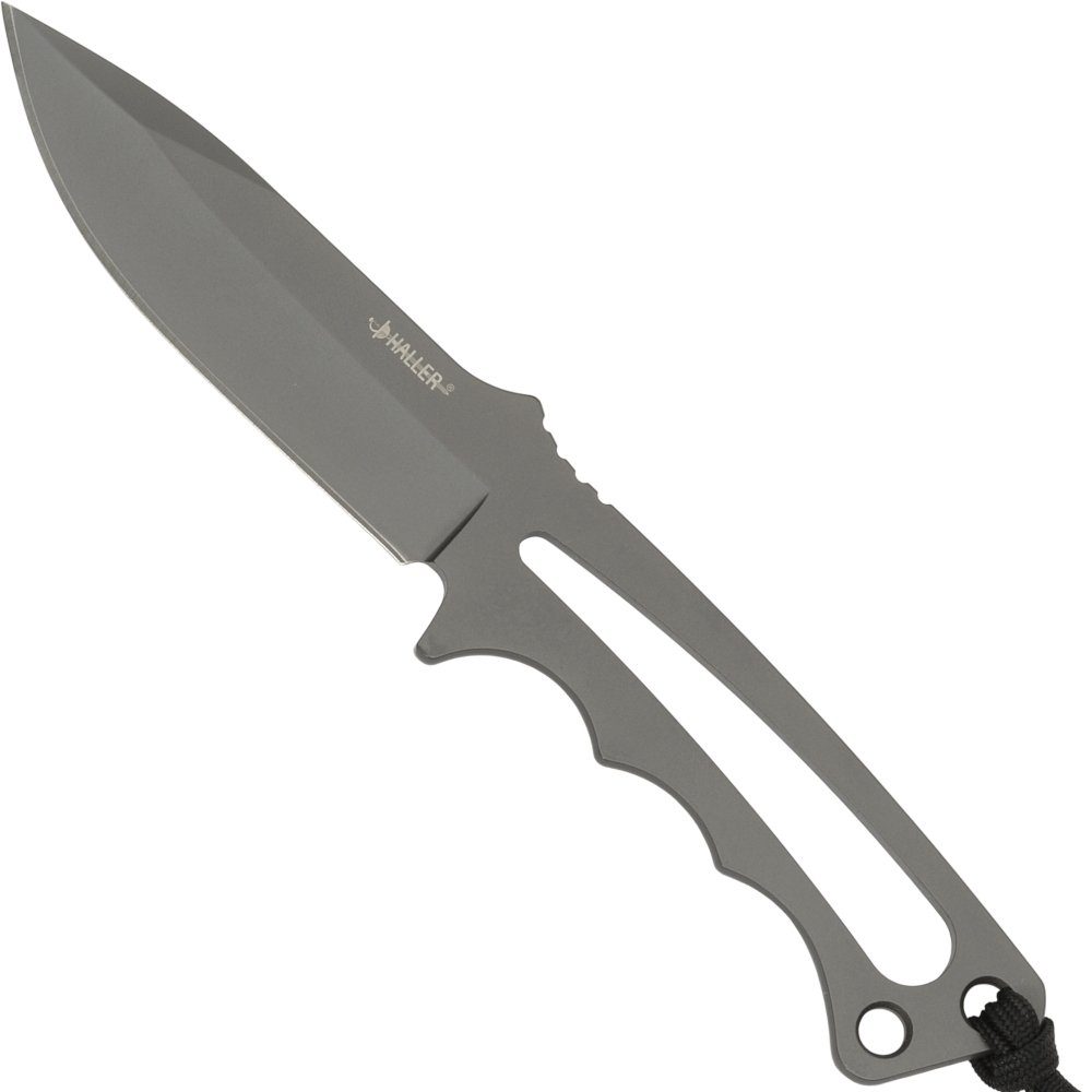 Universalmesser Haller Stahlwaren Skelett Neckknife mit Kydexscheide und Lanyard