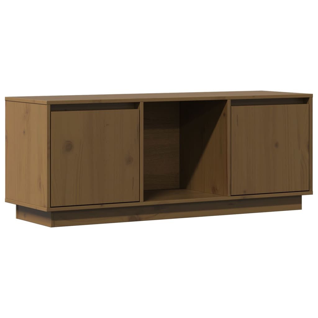 vidaXL TV-Schrank TV-Schrank Honigbraun 110,5x35x44 cm Massivholz Kiefer Si günstig online kaufen