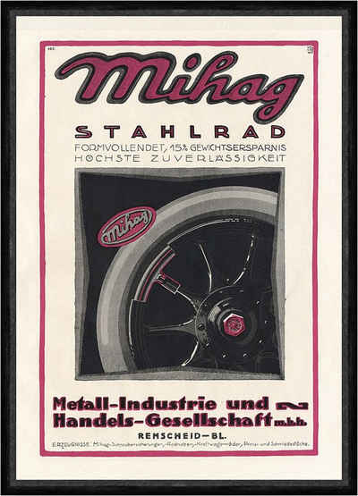 Kunstdruck Mihag Stahlrad Metall-Industrie GmbH Remscheid Plakat Braunbeck Faks_M, (1 St)