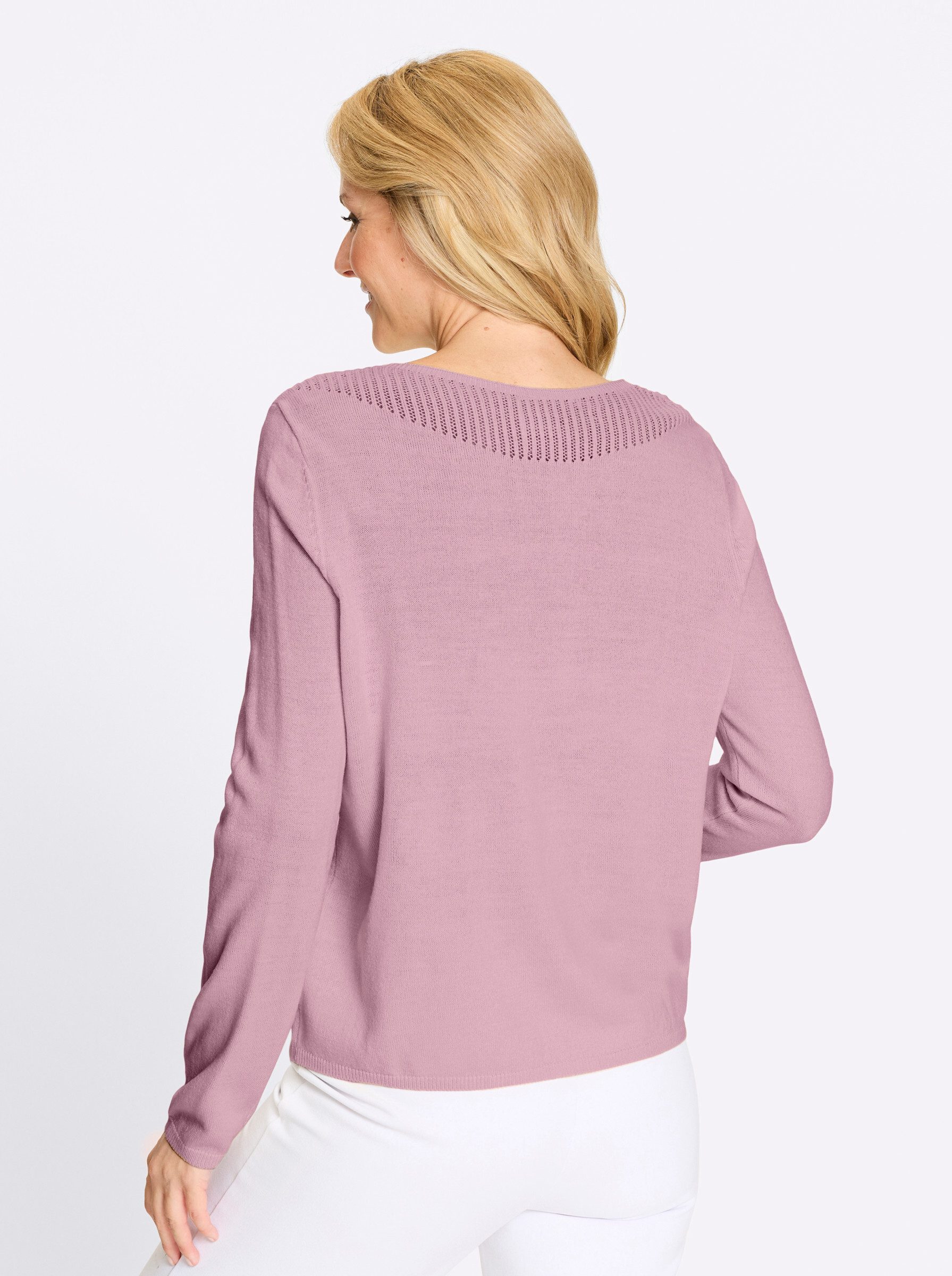 Sieh an! Strickpullover Langarm-Pullover Langarm Jersey, Ajour günstig online kaufen