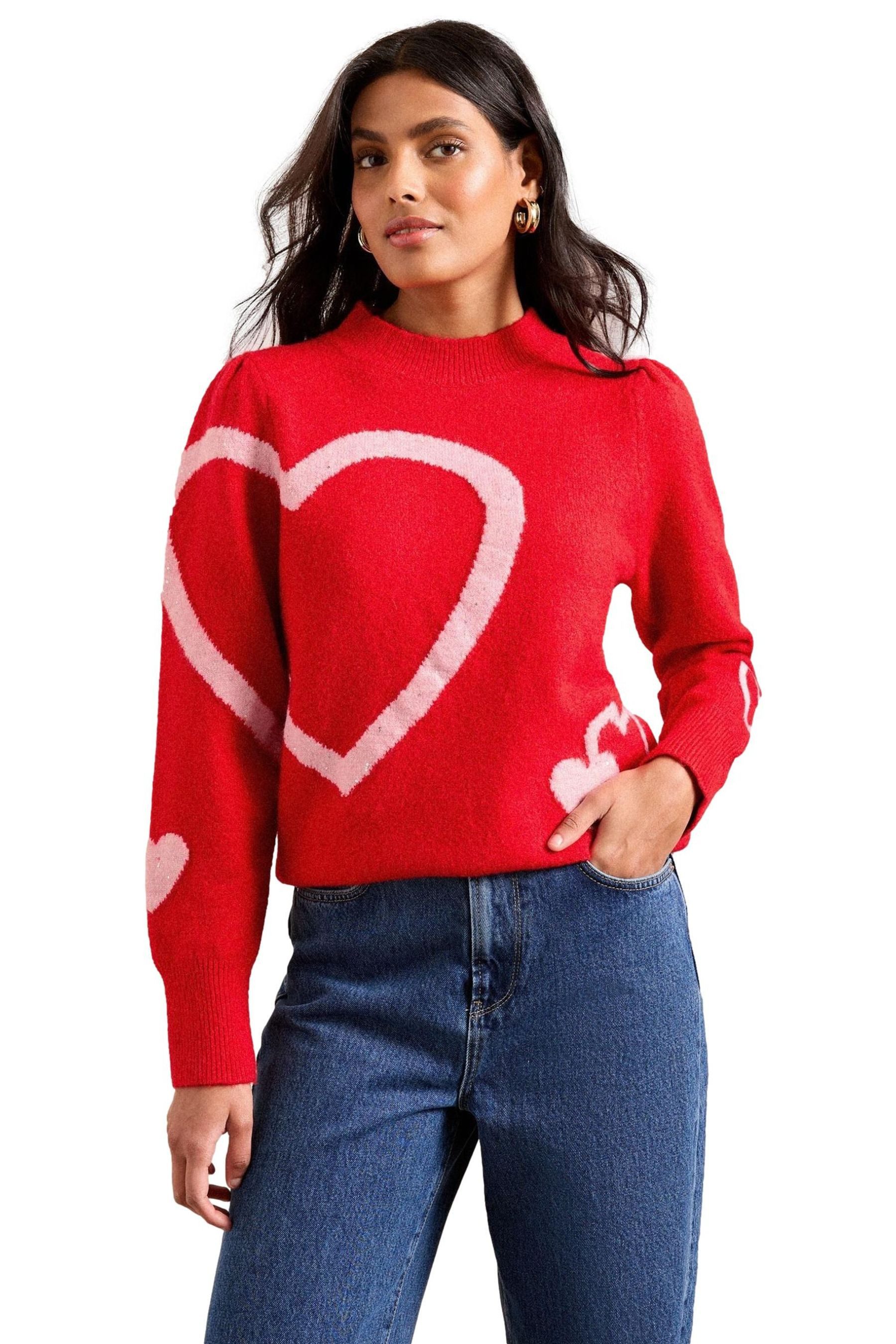 Strickpullover Love & Roses Strickpullover mit Herzmotiv, Regular
