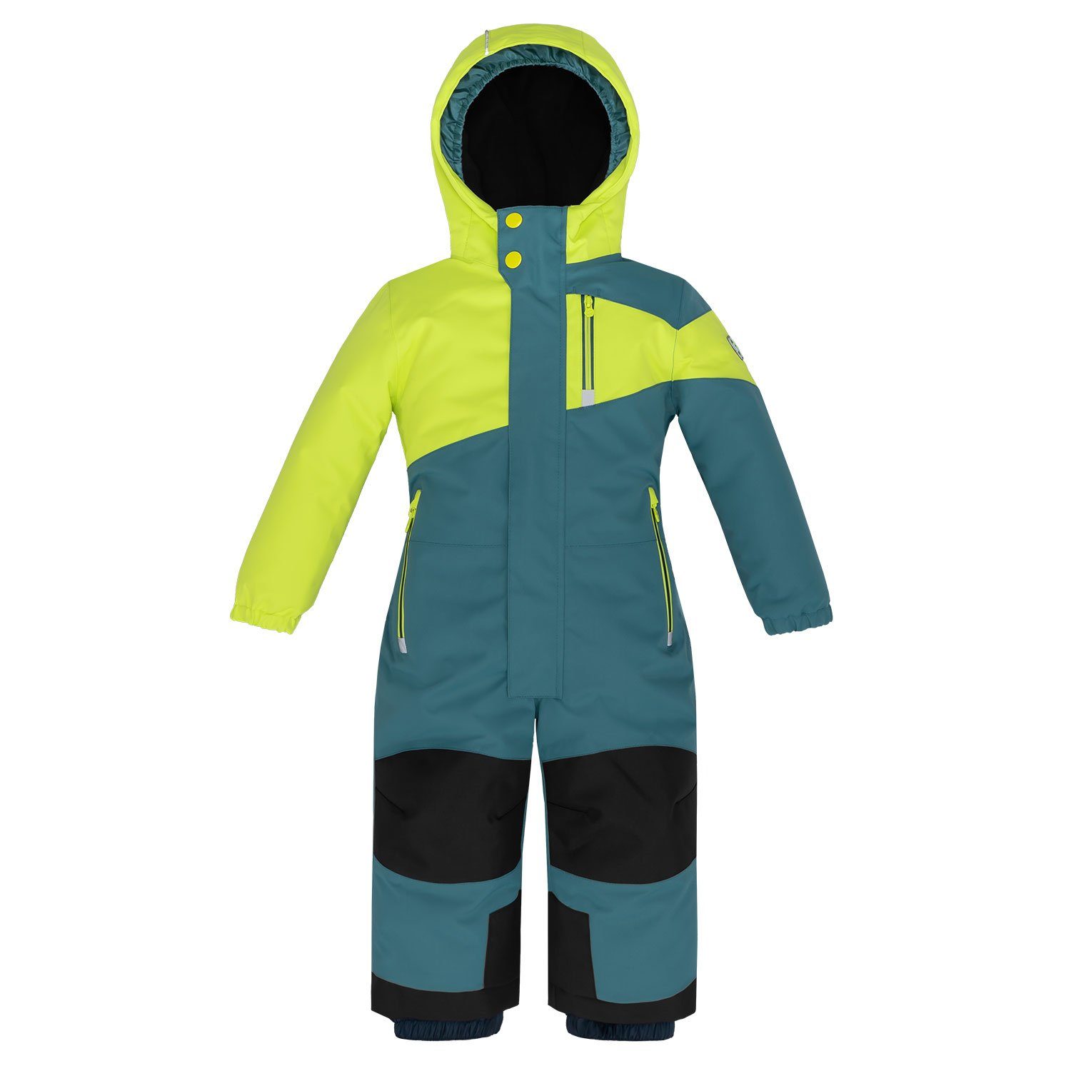 Killtec Schneeoverall Schneeanzug Kinder Skianzug blau/grün Innenfutter aus Fleece