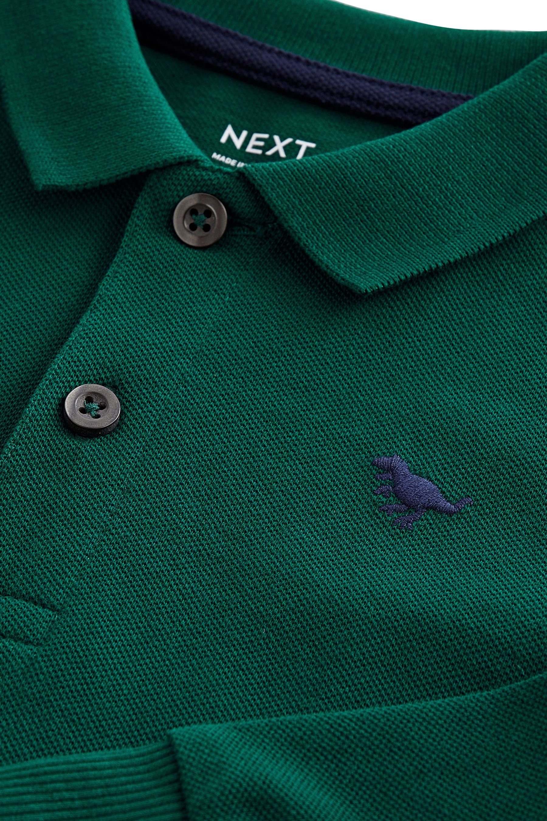 Next Langarm-Poloshirt Langärmeliges Polo-Shirt Green (1-tlg)
