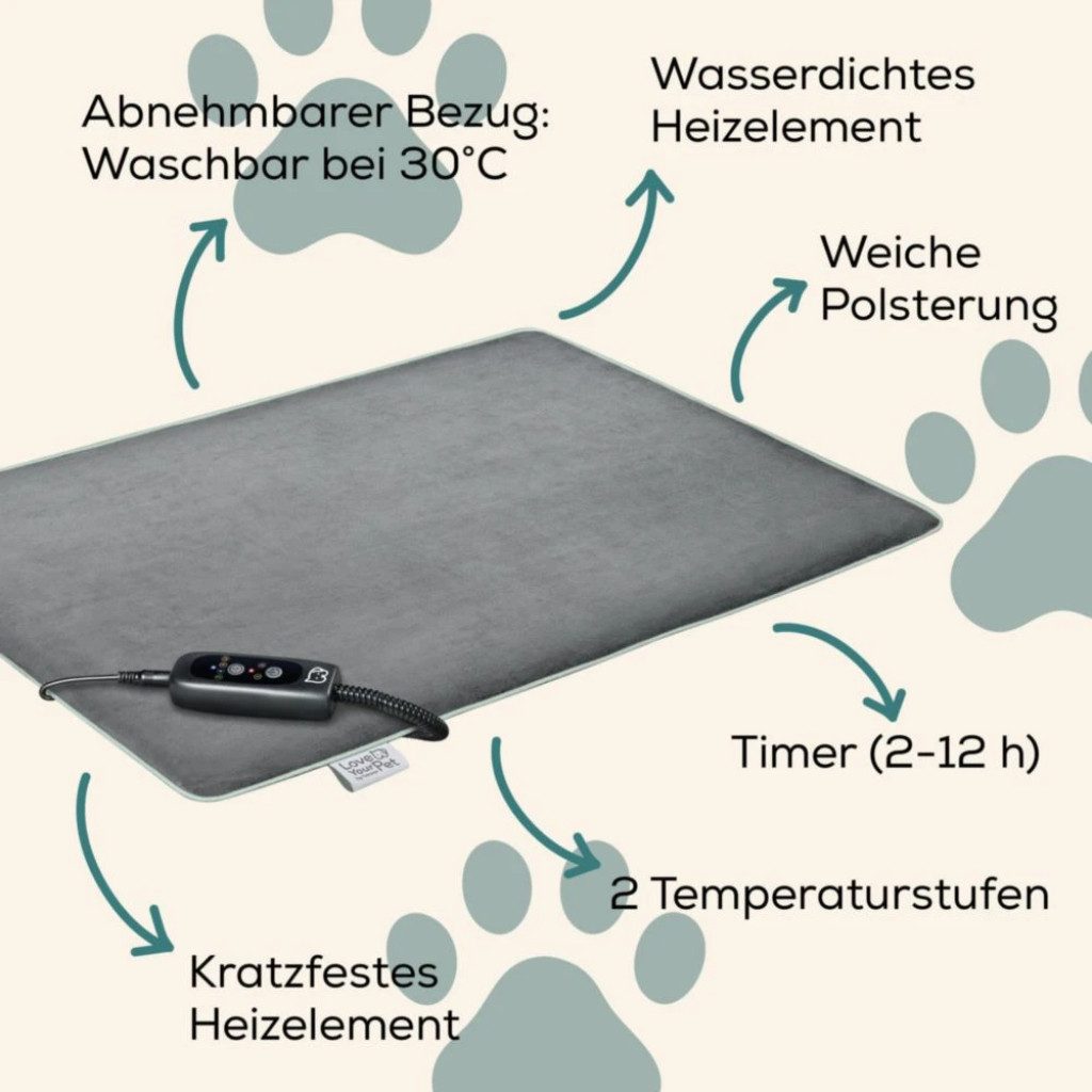 BEURER Fußbodenheizung-Matte BEURER Heizmatte Sammy Haustiere L IPX7 Wärmeauflage Katzen und Hunde – Bild 4 von 5