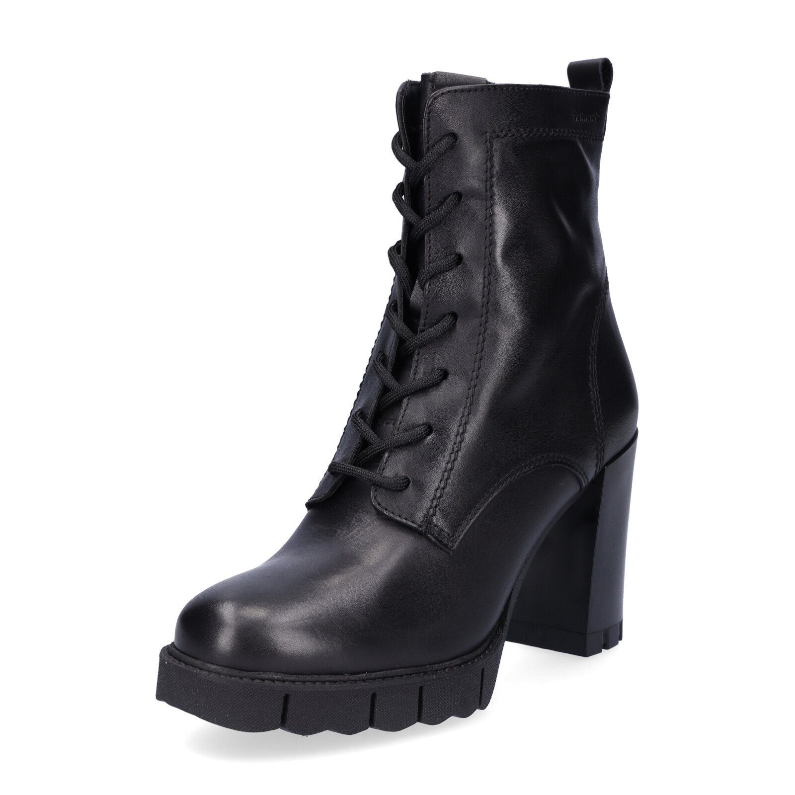 Tamaris Damen Leder Stiefelette schwarz Stiefelette