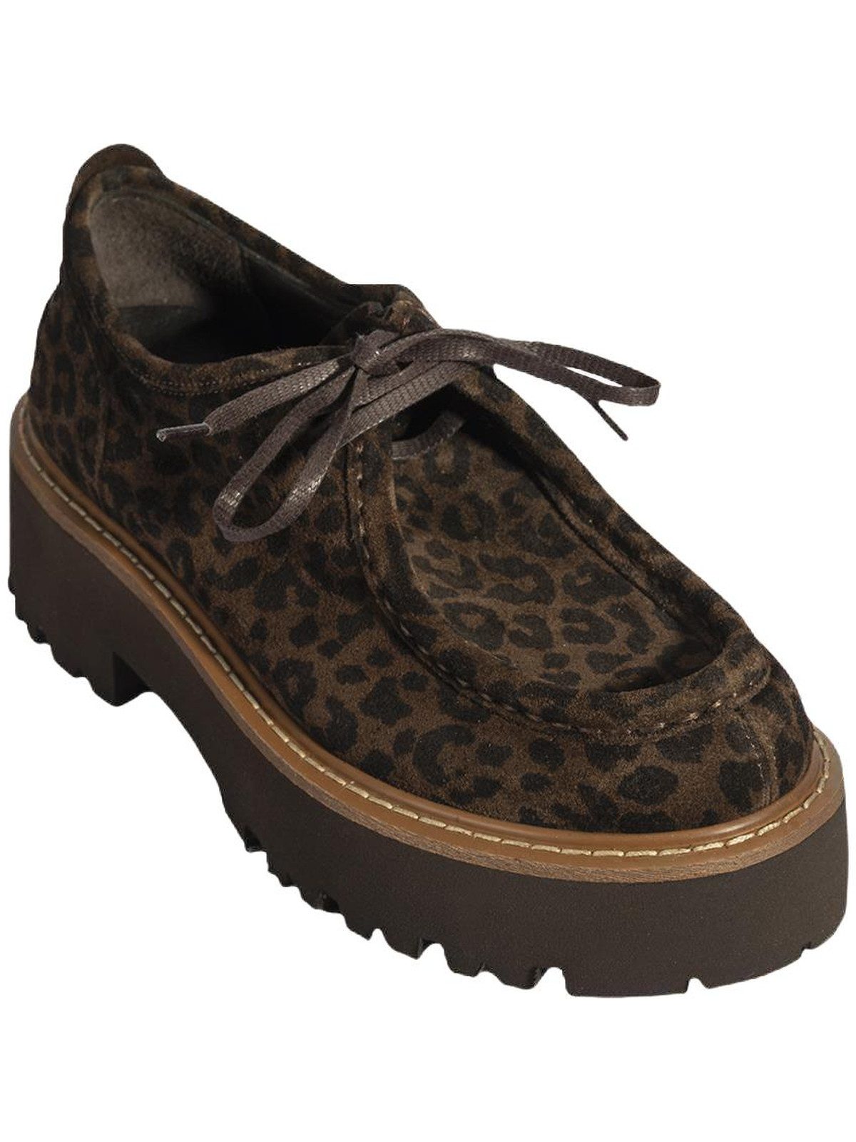 Desa Desa Damen-Slipper aus Lackleder – Elastische Schnürsenkel, flacher Ab Mokassin – Bild 5 von 5