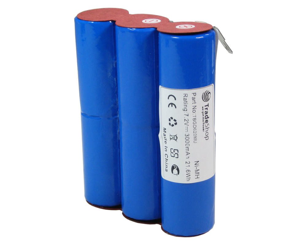 Trade-Shop Akku passend für Gardena Wolf Bosch 2500-00.630.00 AGS10-6 AHS 18 Akku Ni-MH 3000 mAh (7,2 V)
