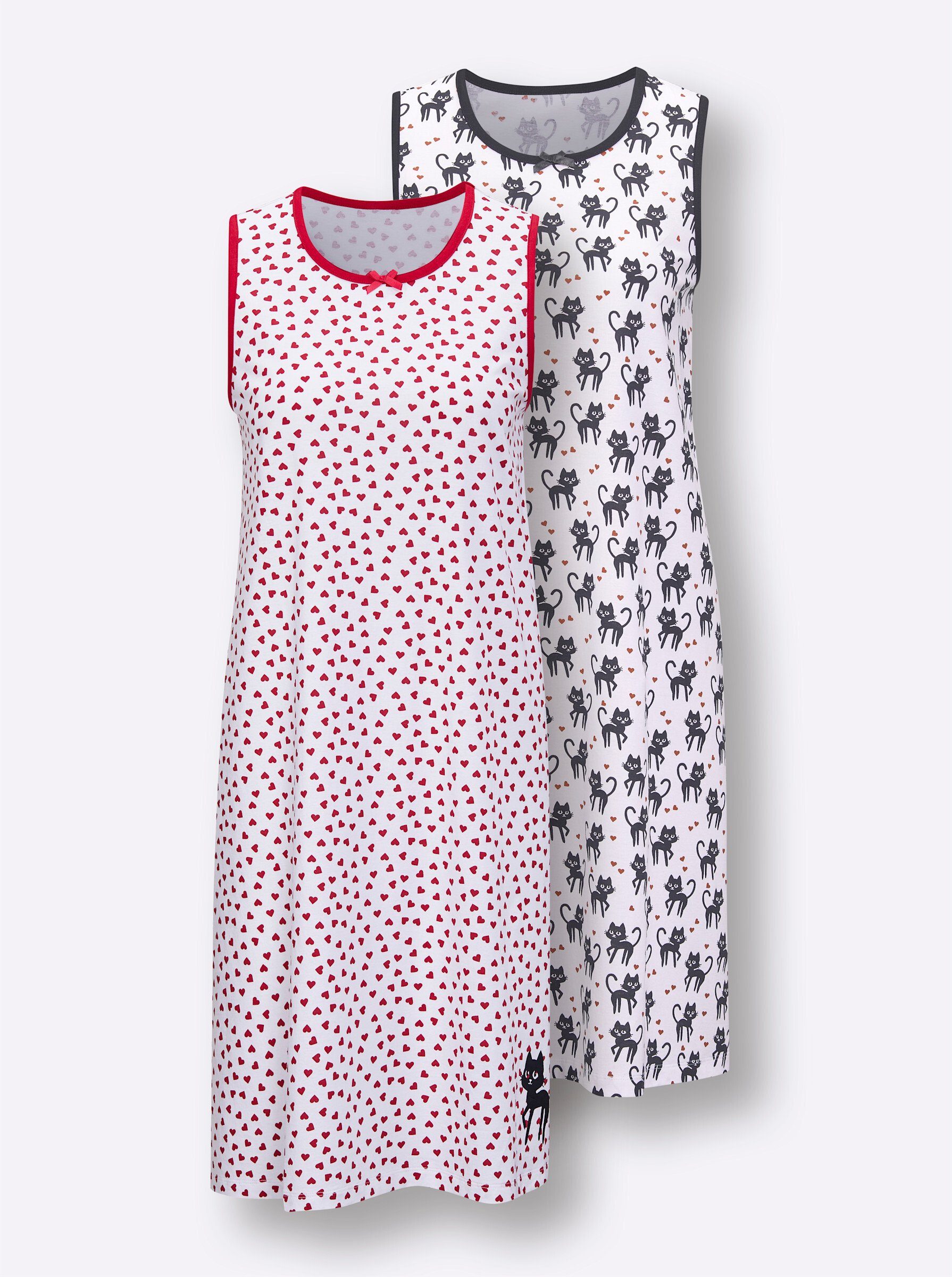 Witt Nachthemd Sleepshirts Ärmellos (2-tlg)