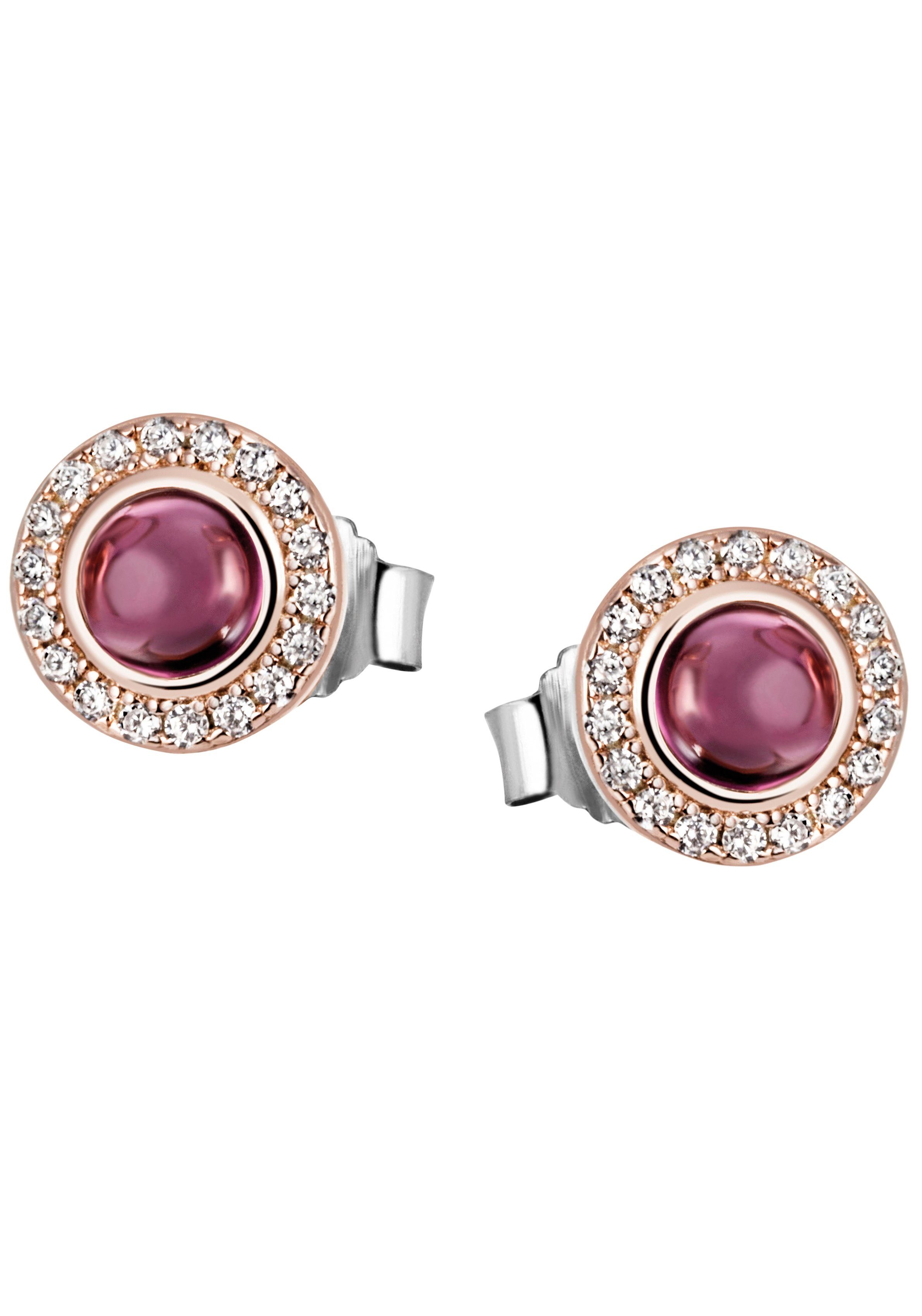 Paar Ohrstecker Schmuck Geschenk Silber 925 Ohrschmuck Edelstein Turmalin