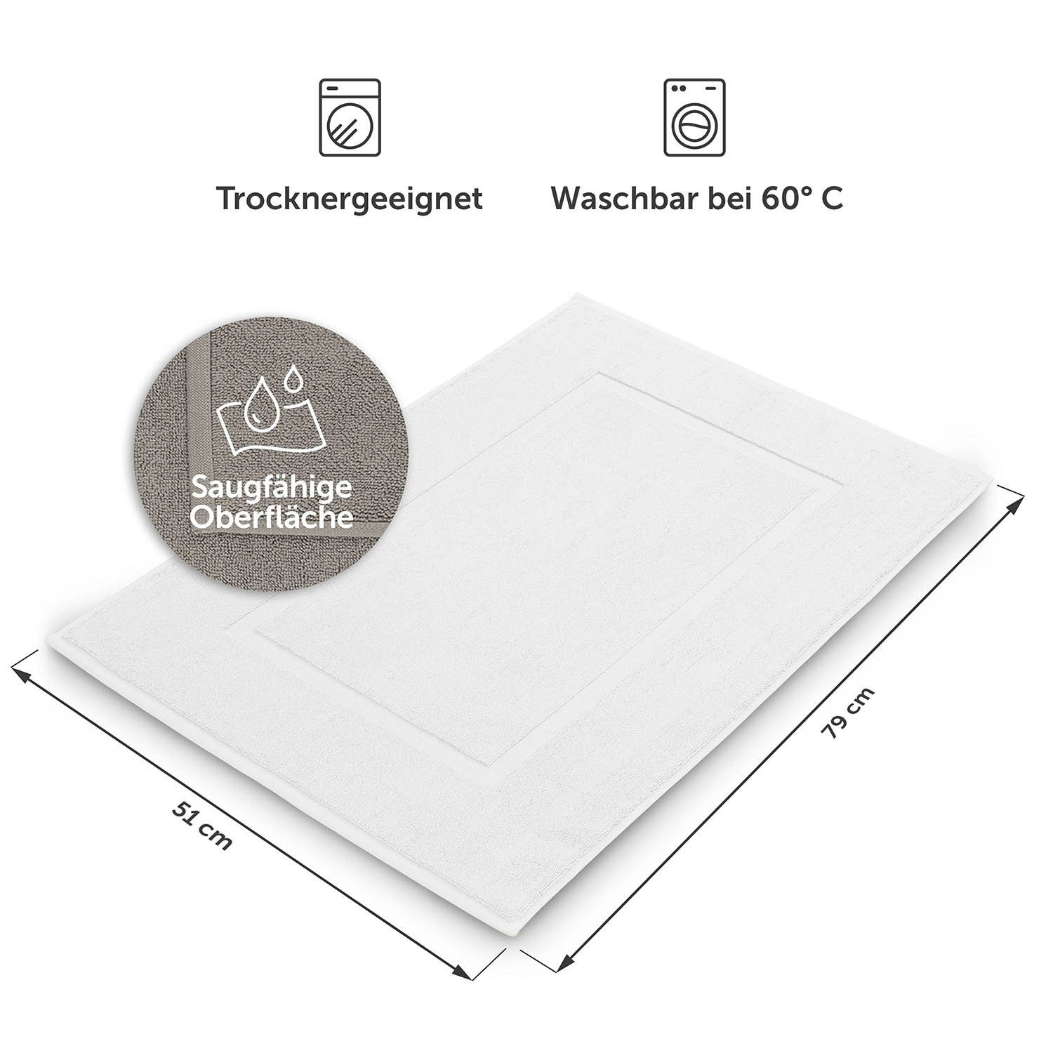 Blumtal Badematte Premium Badezimmerteppich Terry - günstig online kaufen