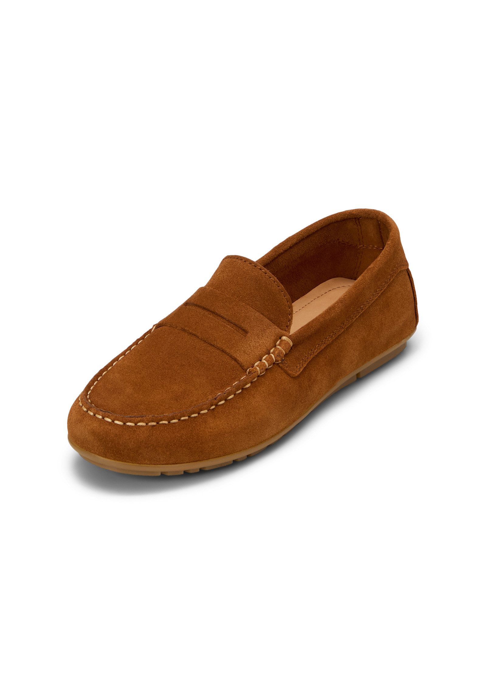 aus Velours-Rindleder Mokassin