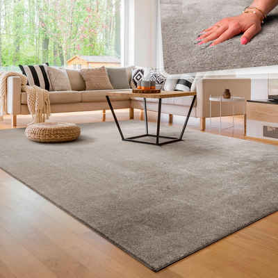 Teppich Cadiz 630, Paco Home, rechteckig, Höhe: 14 mm, Uni-Farben, besonders weich, waschbar, auch als Läufer erhältlich