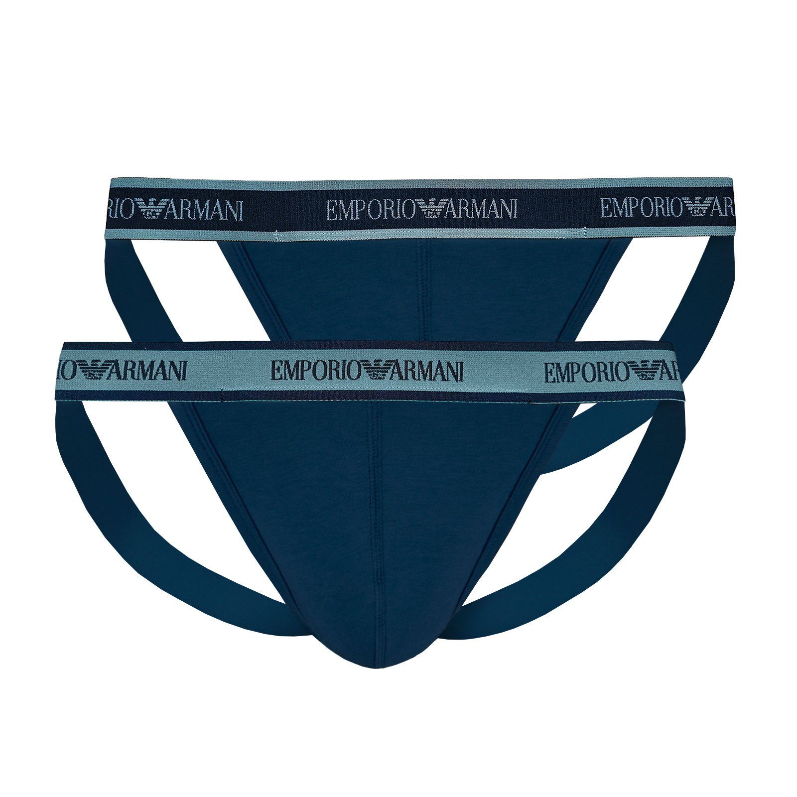 Stretch 25234 Jockstraps (2-St) / Frontbereich String doppelt verarbeitetem Emporio abyss abyss mit Armani Cotton