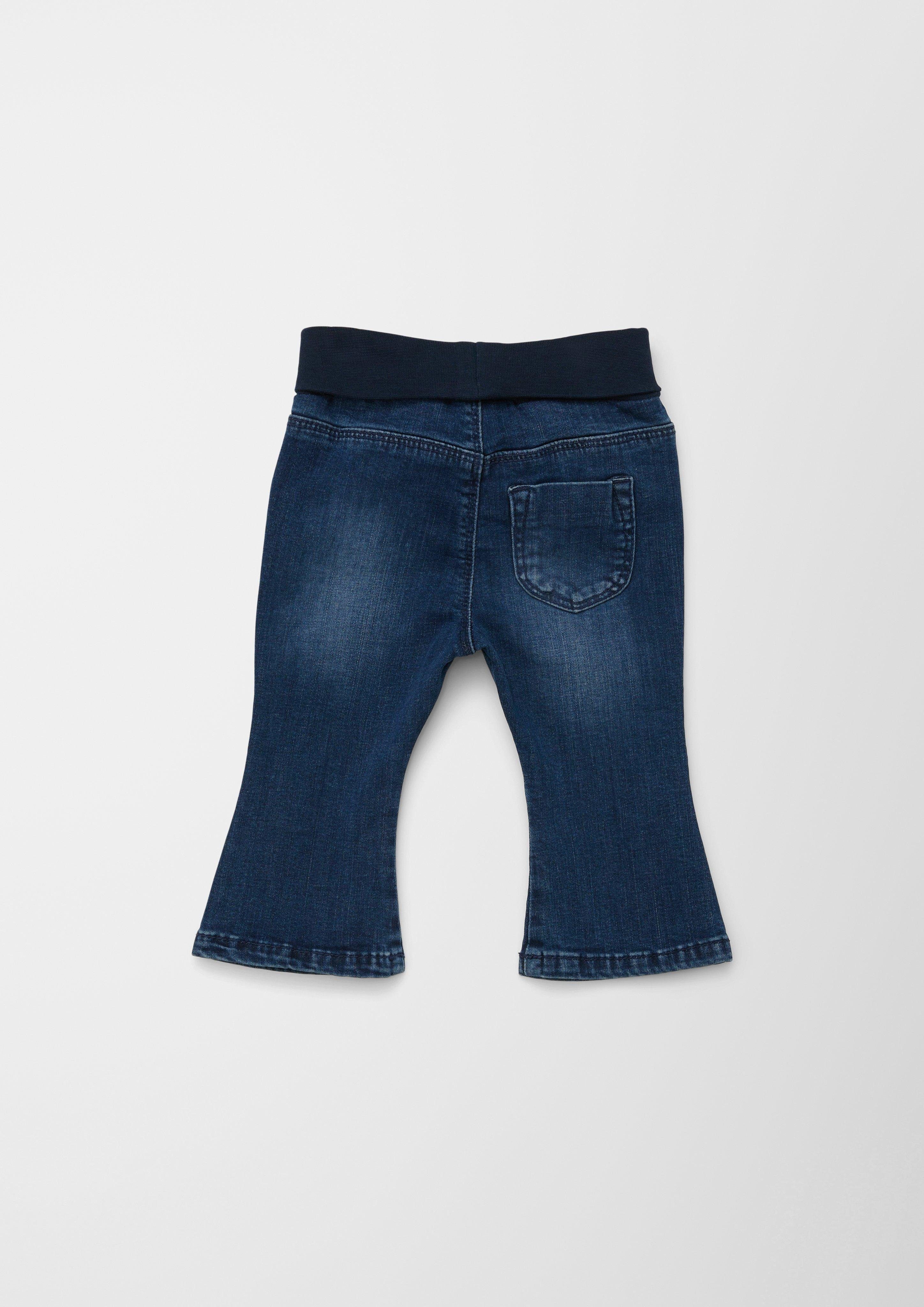Schmuck-Detail, Stoffhose Regular Waschung Flared / Rise Elastikbund Fit / / / Leg Jeans Mid s.Oliver