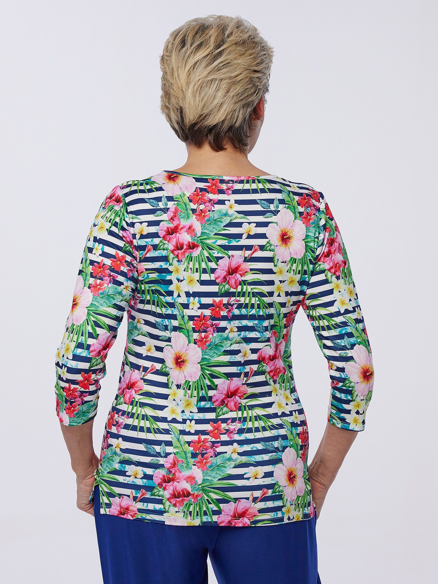 Belli Beaux 3/4-Arm-Shirt T-Shirt pflegeleicht im Streifendesign günstig online kaufen