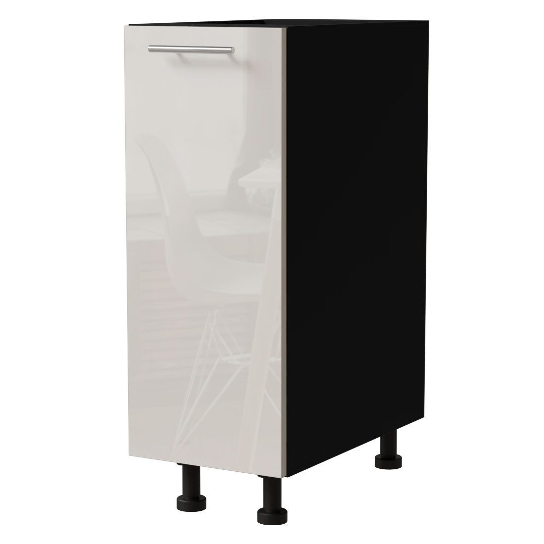 RAL 9001 creme Hochglanz | Korpus: schwarz