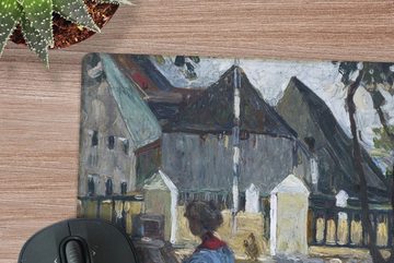 MuchoWow Gaming Mauspad Gabriele Münter beim Schleifen in Kallmünz - Kandinsky (1-St), Mousepad mit Rutschfester Unterseite, Gaming, 40x40 cm, XXL, Großes