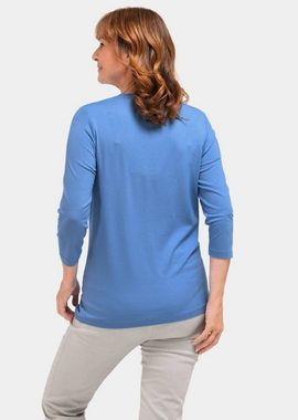 GOLDNER 3/4-Arm-Shirt Trageangenehmes Viskoseshirt mit Elasthan