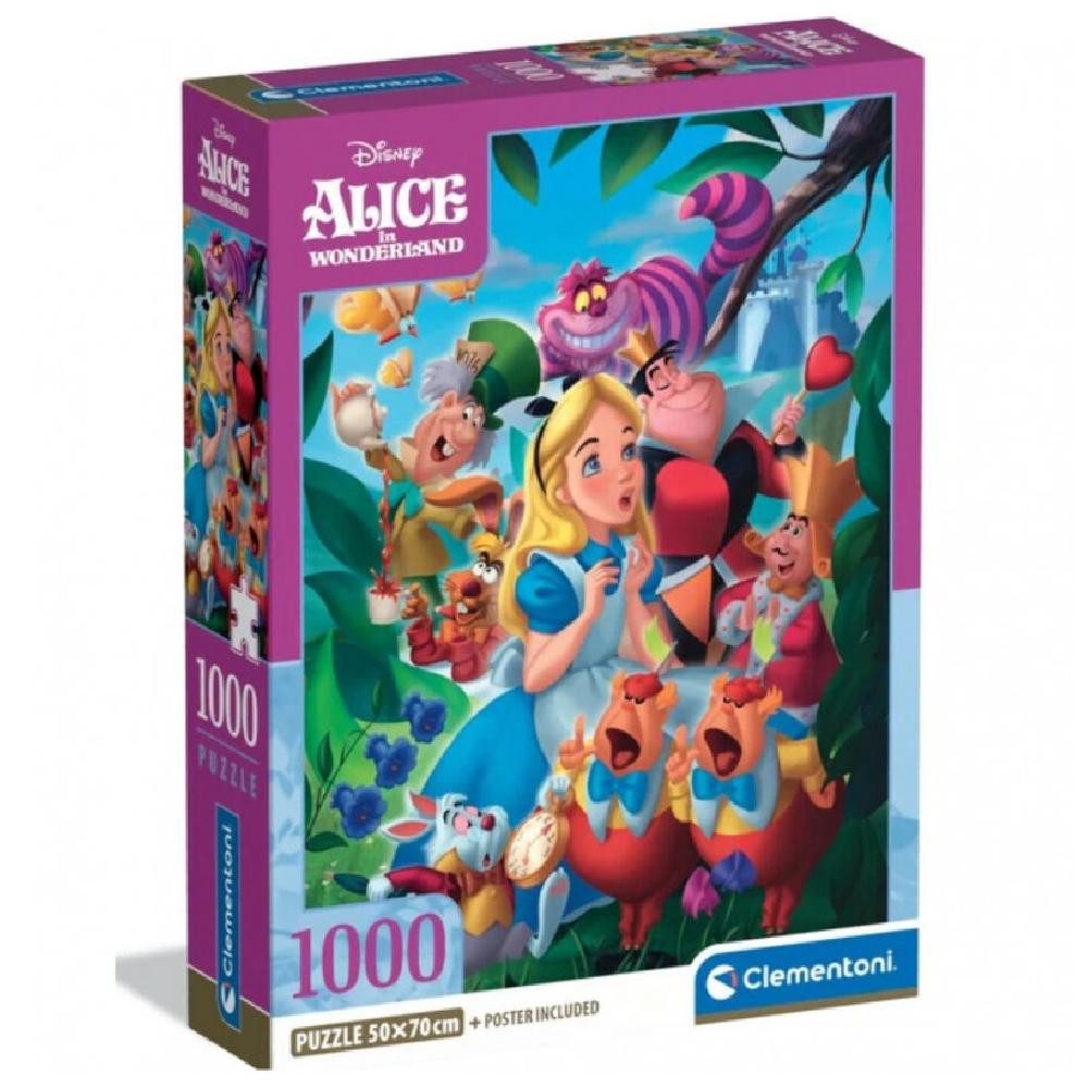 Clementoni® Puzzle Disney Alice in Wonderland puzzle 1000pcs, Puzzleteile