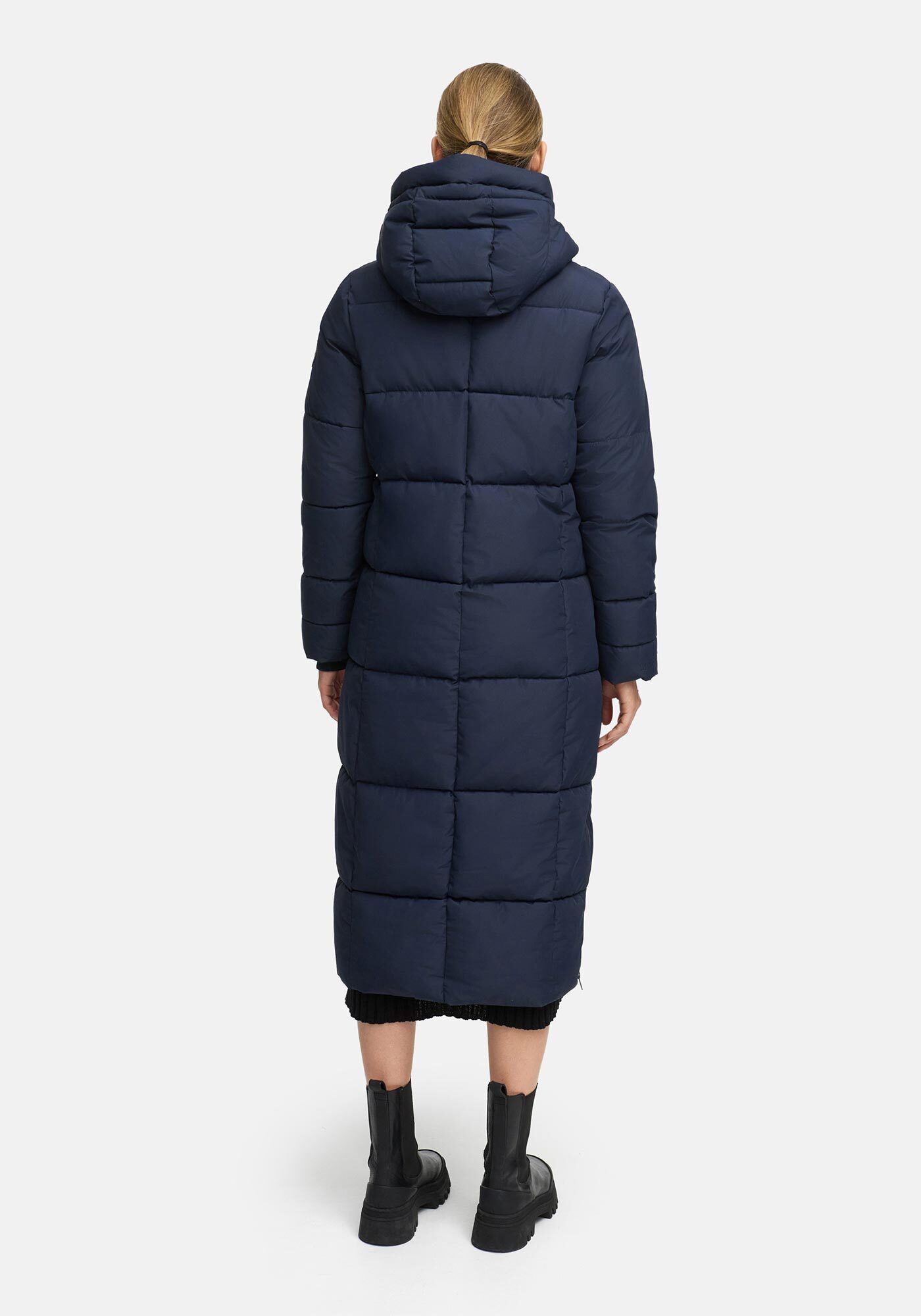 Marikoo Winterjacke Firella extra lange Passform mit seitlichen Schlitzen