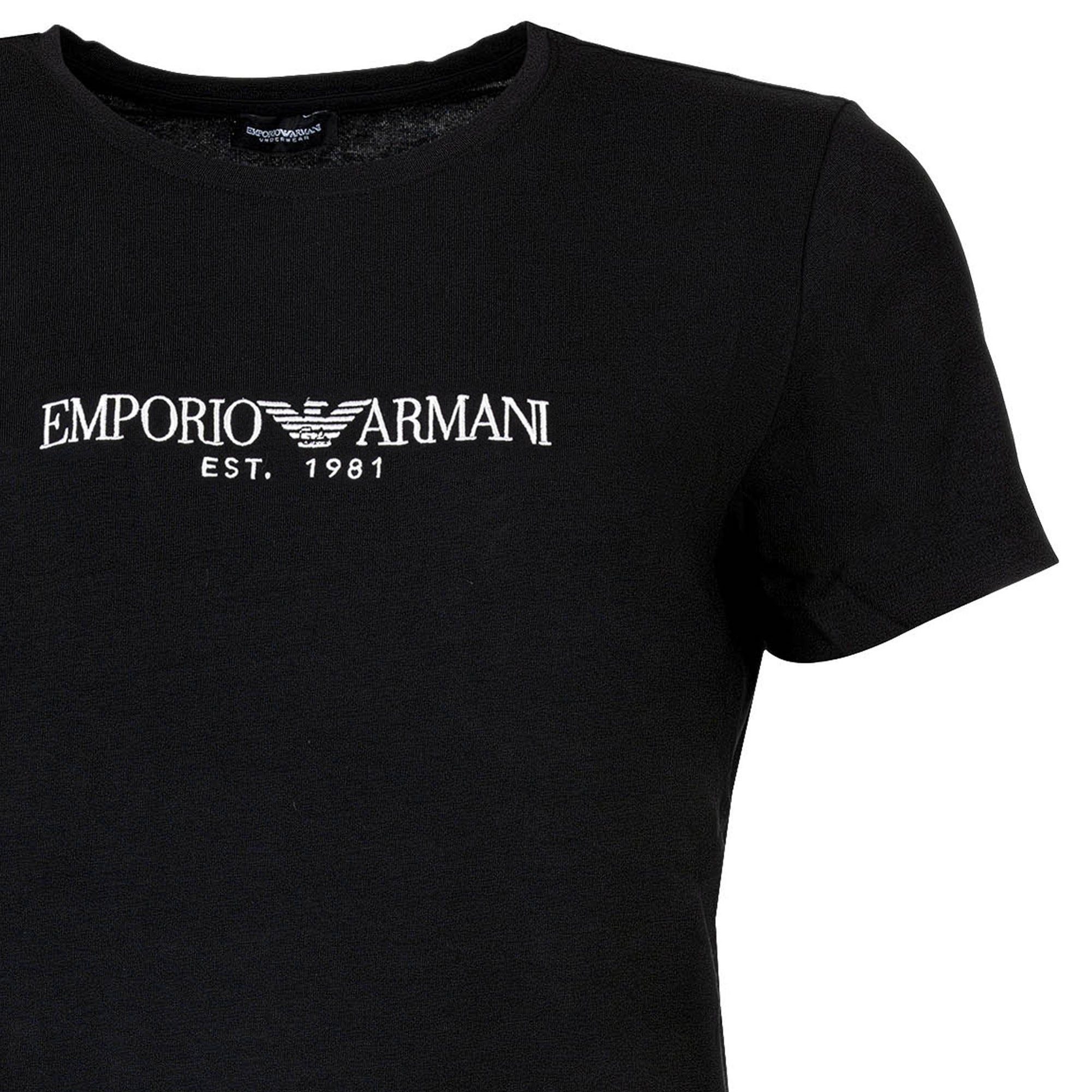 Emporio Armani T-Shirt Damen T-Shirt 1er Pack Baumwolle EVERYDAY COTTON (Packung, 1er Pack)