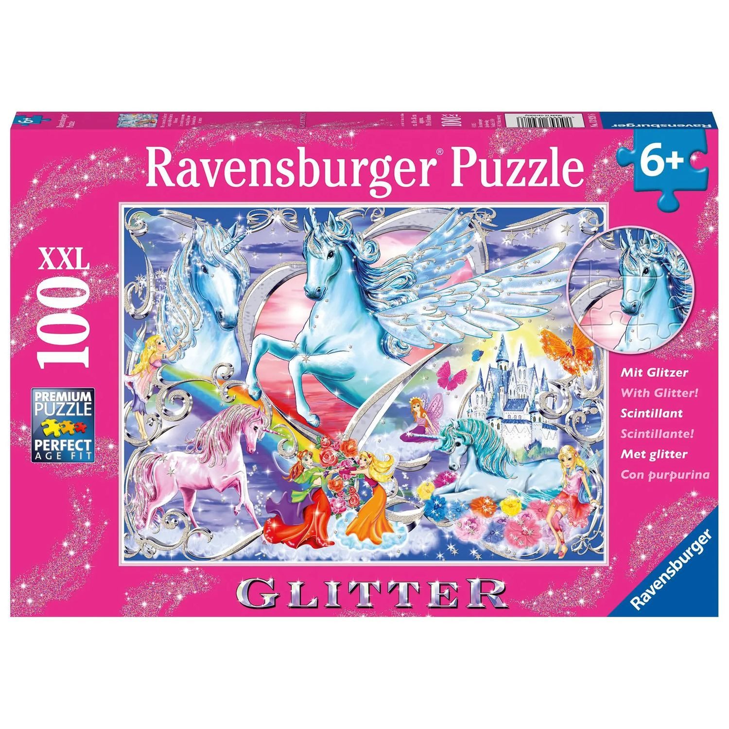 Ravensburger Puzzle Die schönsten Einhörner. Puzzle 100 Teile XXL, 100 Puzzleteile
