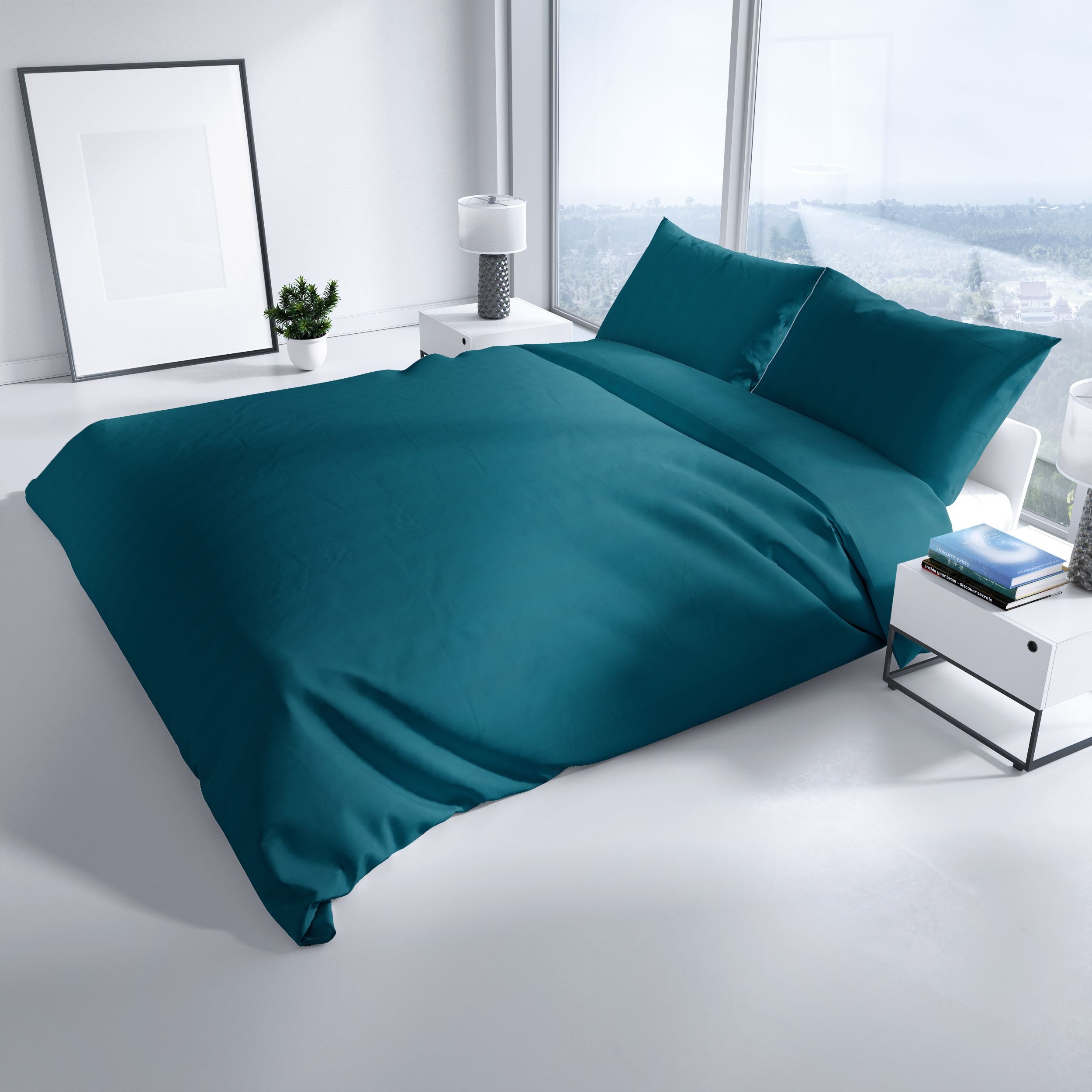 Leonado Vicenti Bettwäsche Luxuriöses Satin Set Damast, Satin, 2 teilig, elegantes Streifen Design, 100% Baumwolle, mit Reißverschluss – Bild 2 von 5