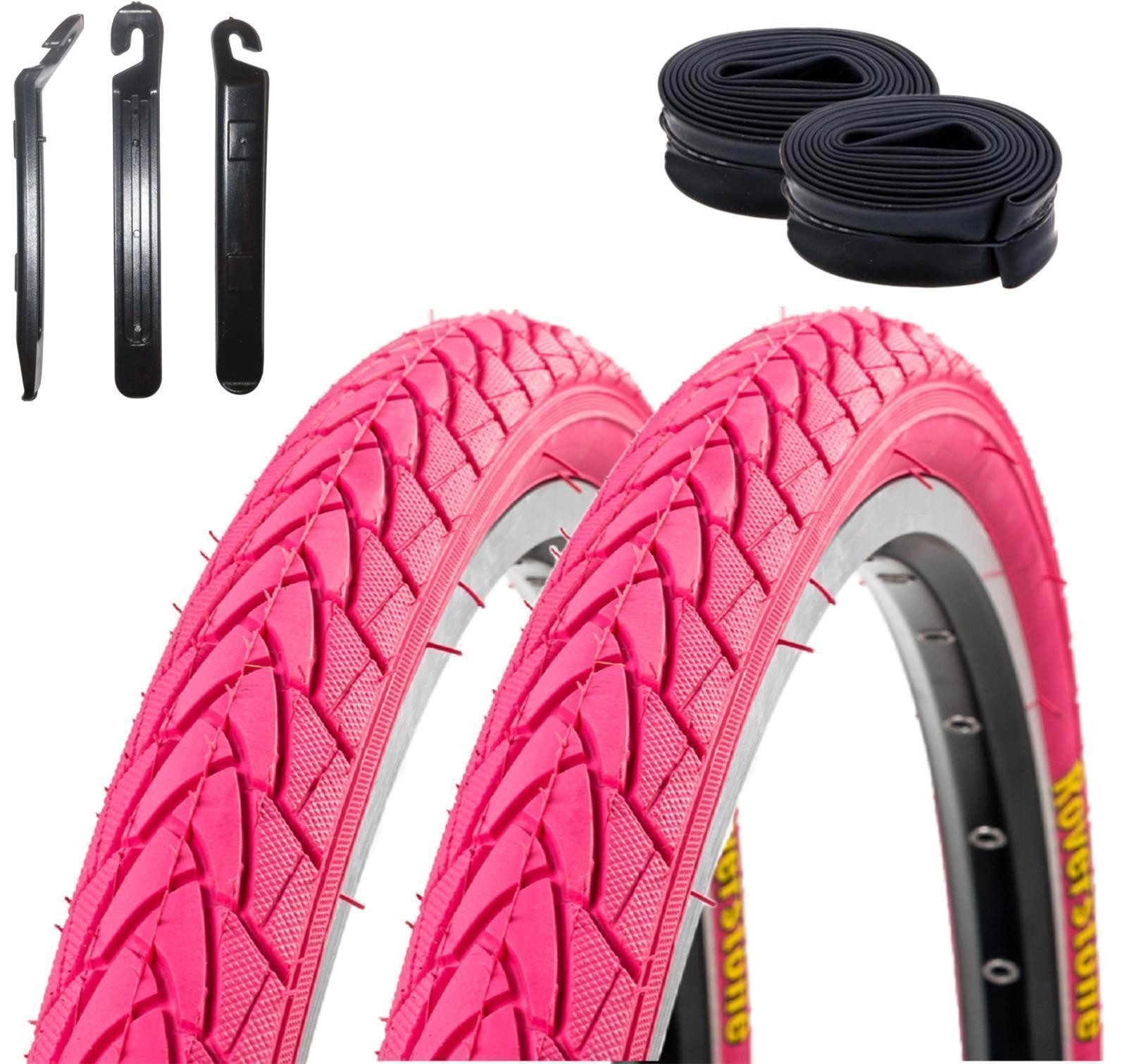 maxxi4you Fahrradreifen 2 x Roverstone 28 x 1,40 (37-622) Rosa + 2 DV inkl. Reifenheber