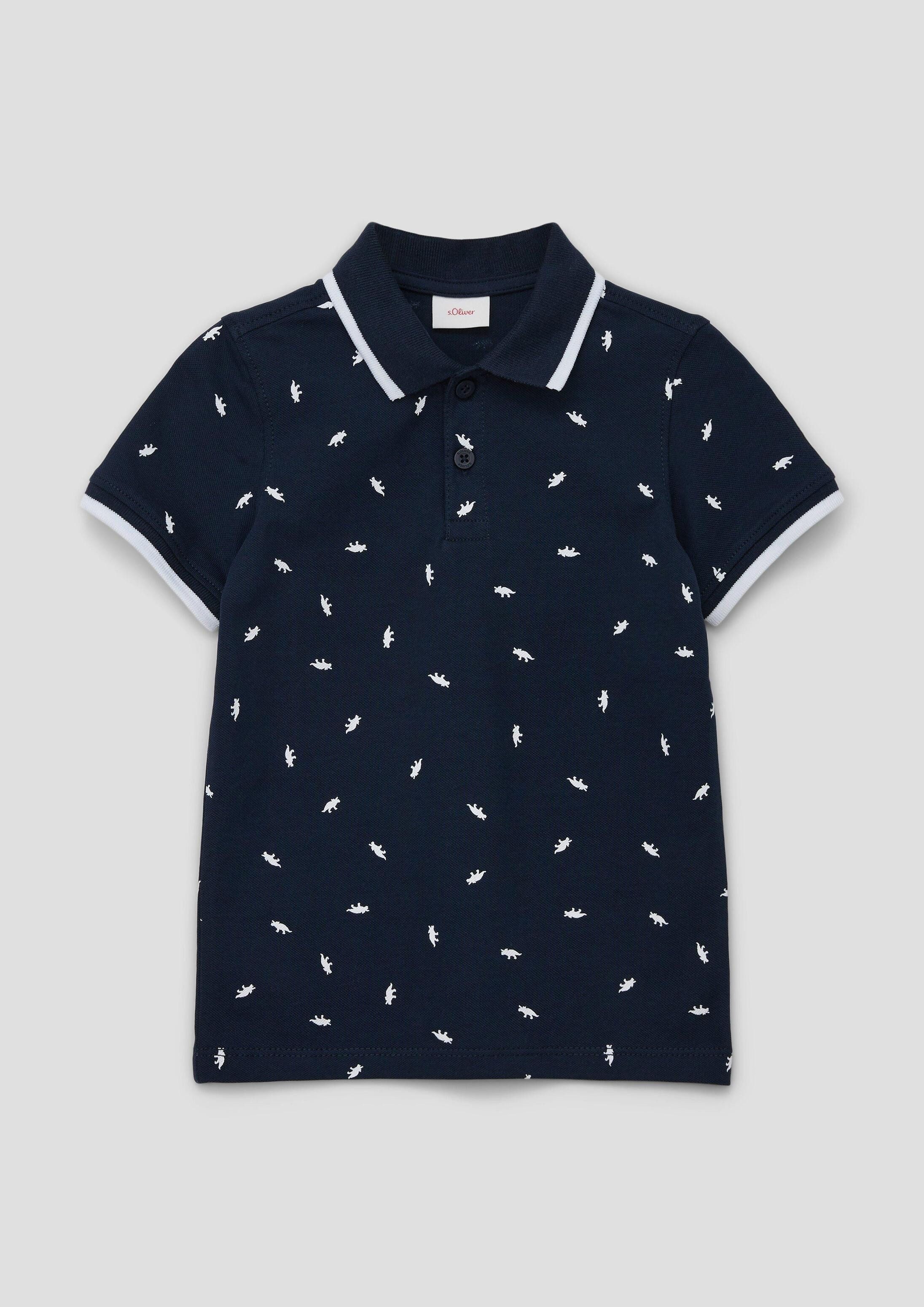 s.Oliver Kurzarmshirt Polo-Shirt Poloshirt mit Kontrastdetails