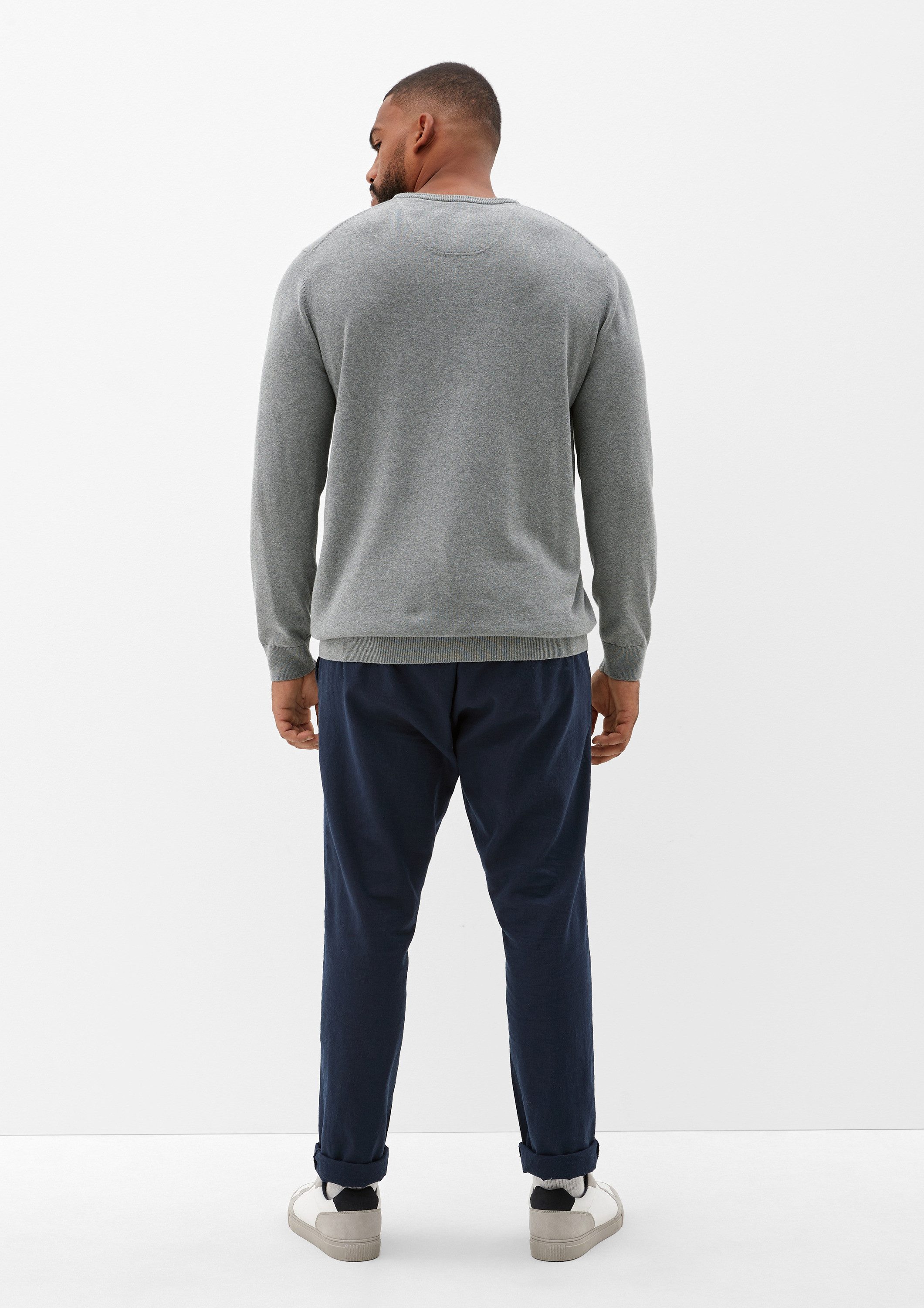 s.Oliver Longpullover Strickpullover Pullover aus Feinstrick