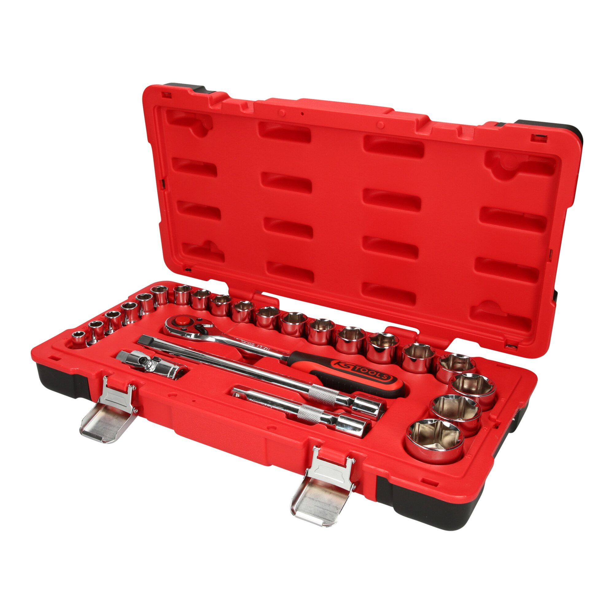 KS Tools Steckschlüssel KS Tools 1/2" CHROMEplus Steckschlüssel-Satz, 24-tlg.