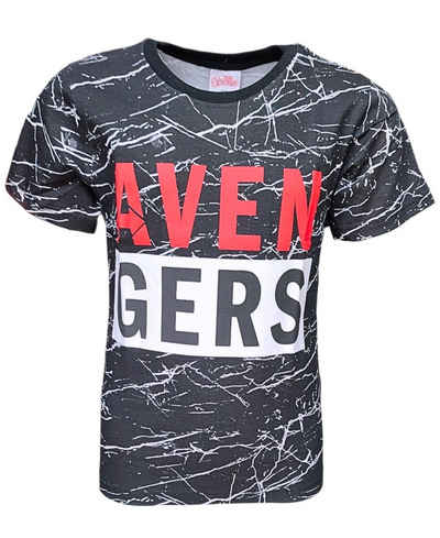 The AVENGERS T-Shirt Marvel Jungen Kurzarmshirt aus Baumwolle Gr.104- 134 cm