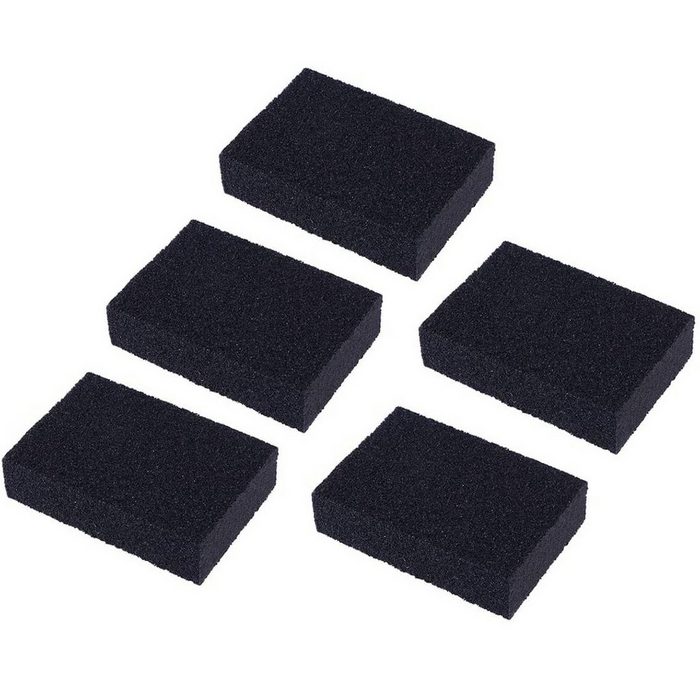 BEARSU Schwammhalter 5 Stück Korund-Nano-Reinigungsschwämme Schrubber zum Schrubben von Küche Bad Töpfen Pfannen Spülen (schwarz)