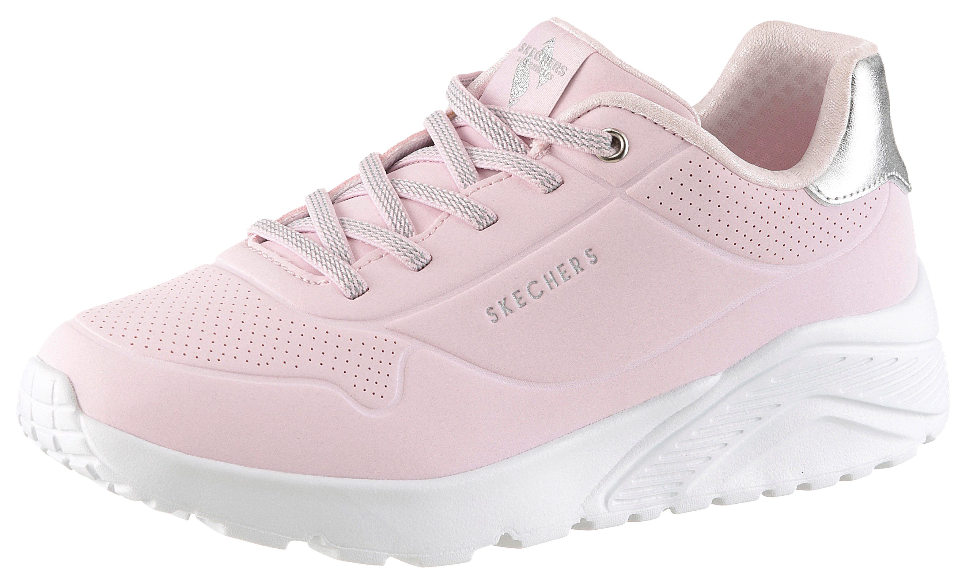 Skechers UNO LITE Sneaker, Schnür,-Plateausneaker mit Metallic, Größenschablone zum Download
