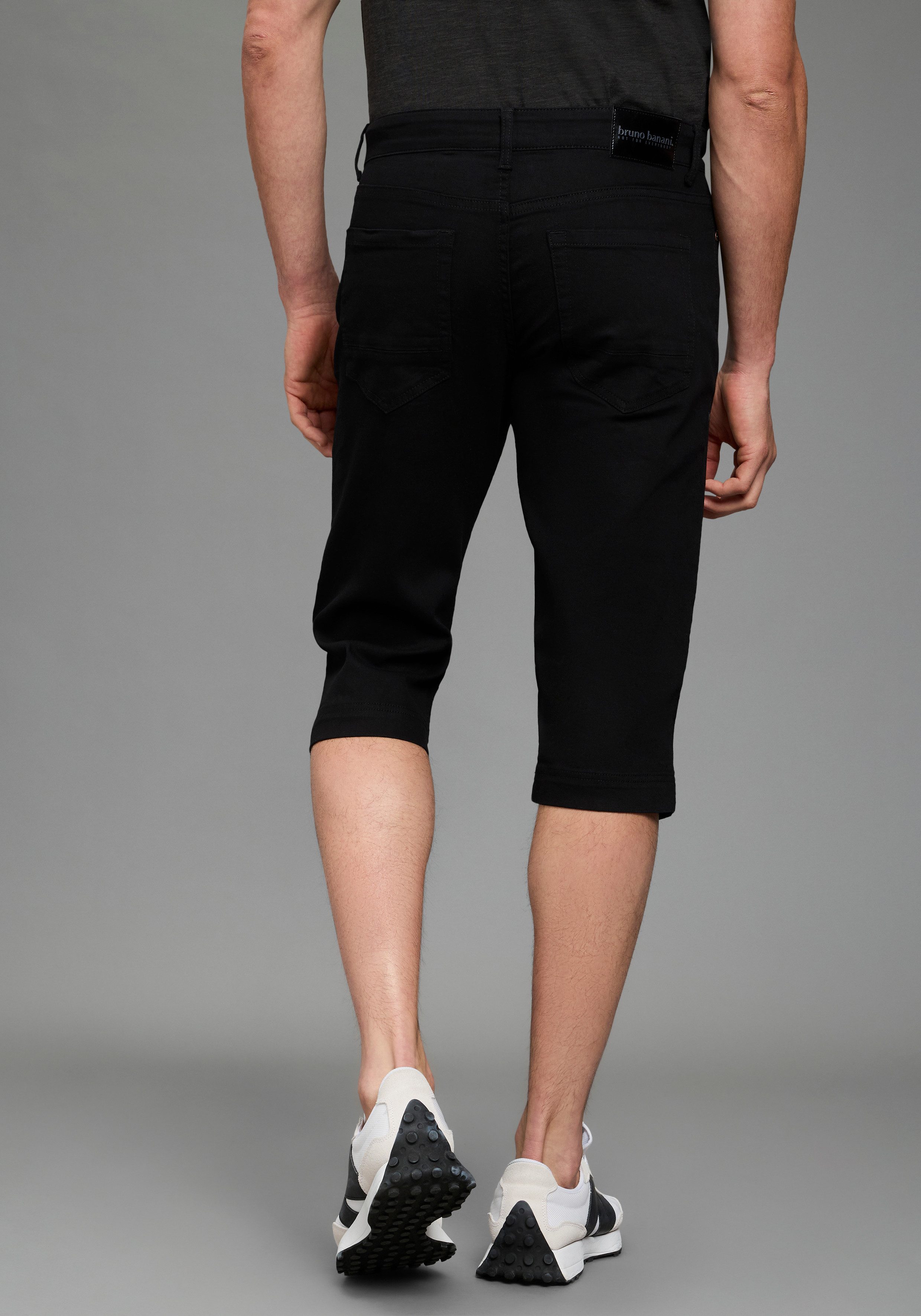 Bruno Banani Jeansbermudas Straight-Fit, normale Leibhöhe, aus elastischem Denim-Material