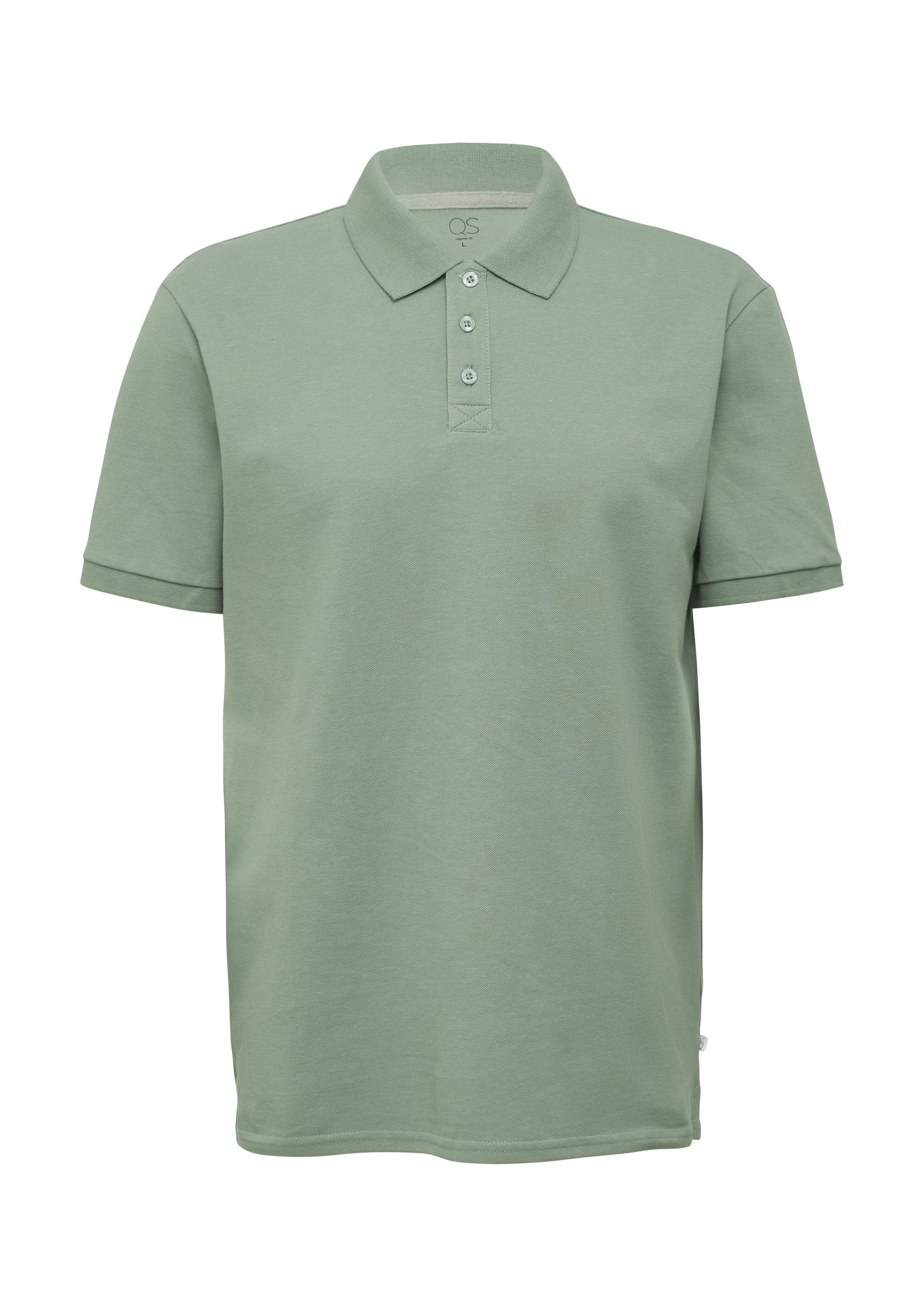 QS Kurzarmshirt Polo-Shirt Poloshirt aus Piqué