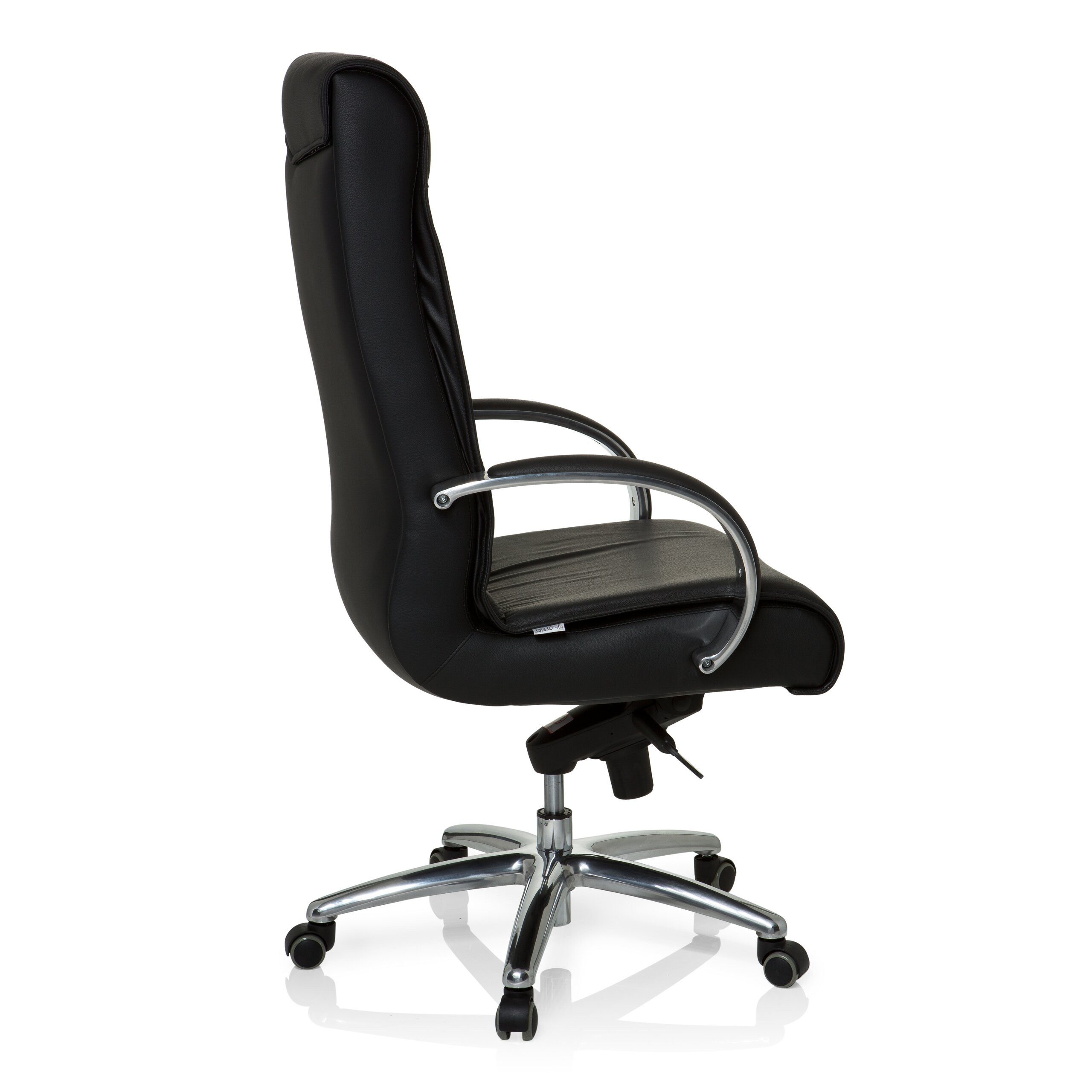 hjh OFFICE Drehstuhl XXL Drehstuhl Xxl F 400 Leder mit Armlehnen (1 St), XXL Chefsessel Bürostuhl ergonomisch