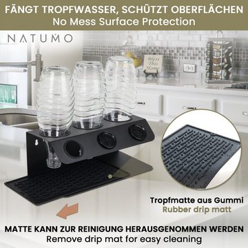 natumo Flaschenhalter natumo Flaschenhalter für SodaStream Crystal, Flaschenständer inkl., (Set mit Flaschenbürste)