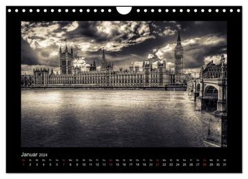 CALVENDO Wandkalender London-Bilder (Wandkalender 2024 DIN A4 quer), CALVENDO Monatskalender