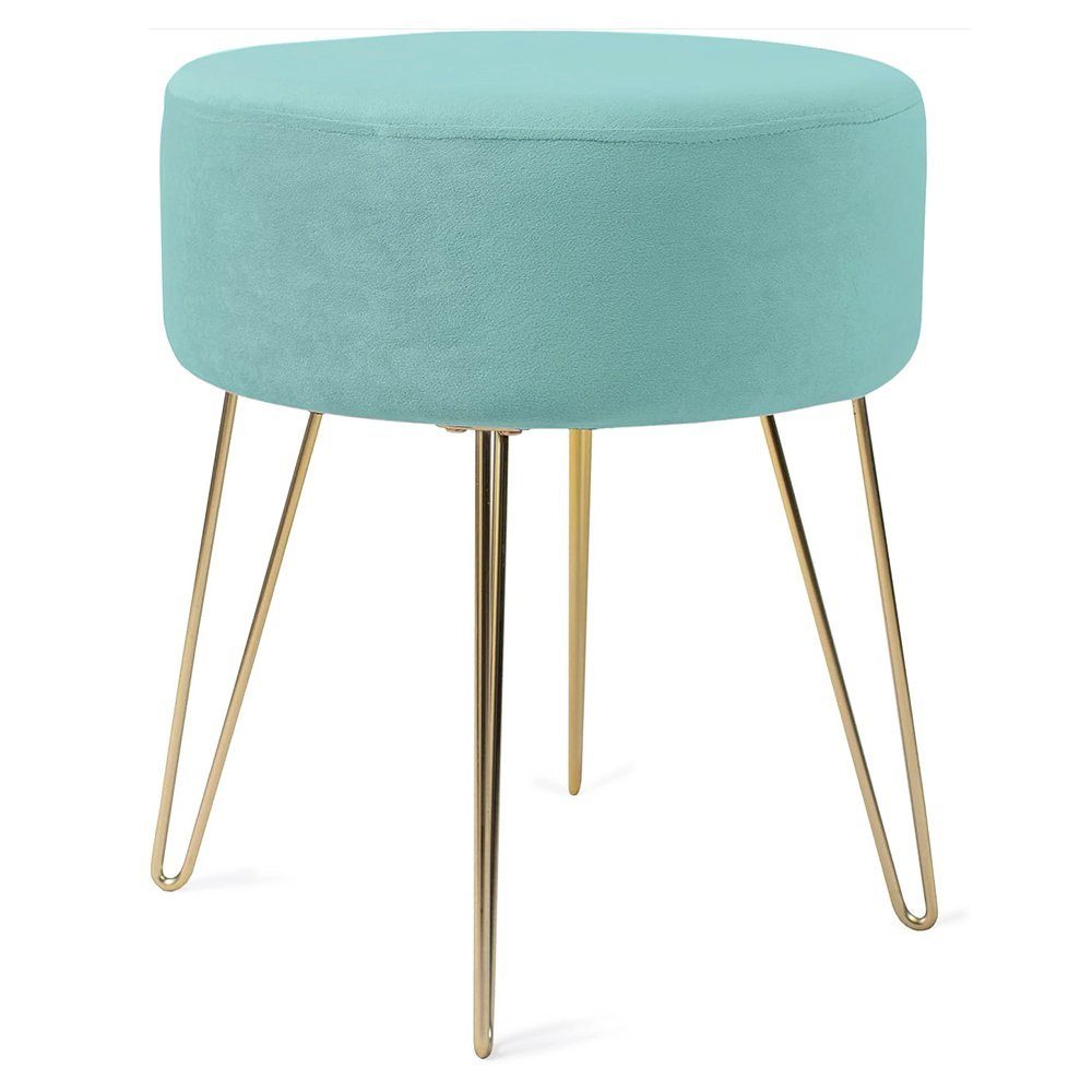 Zedelmaier Sitzhocker Runder Sitzhocker Samt Schminktisch Fußhocker Ottoman günstig online kaufen