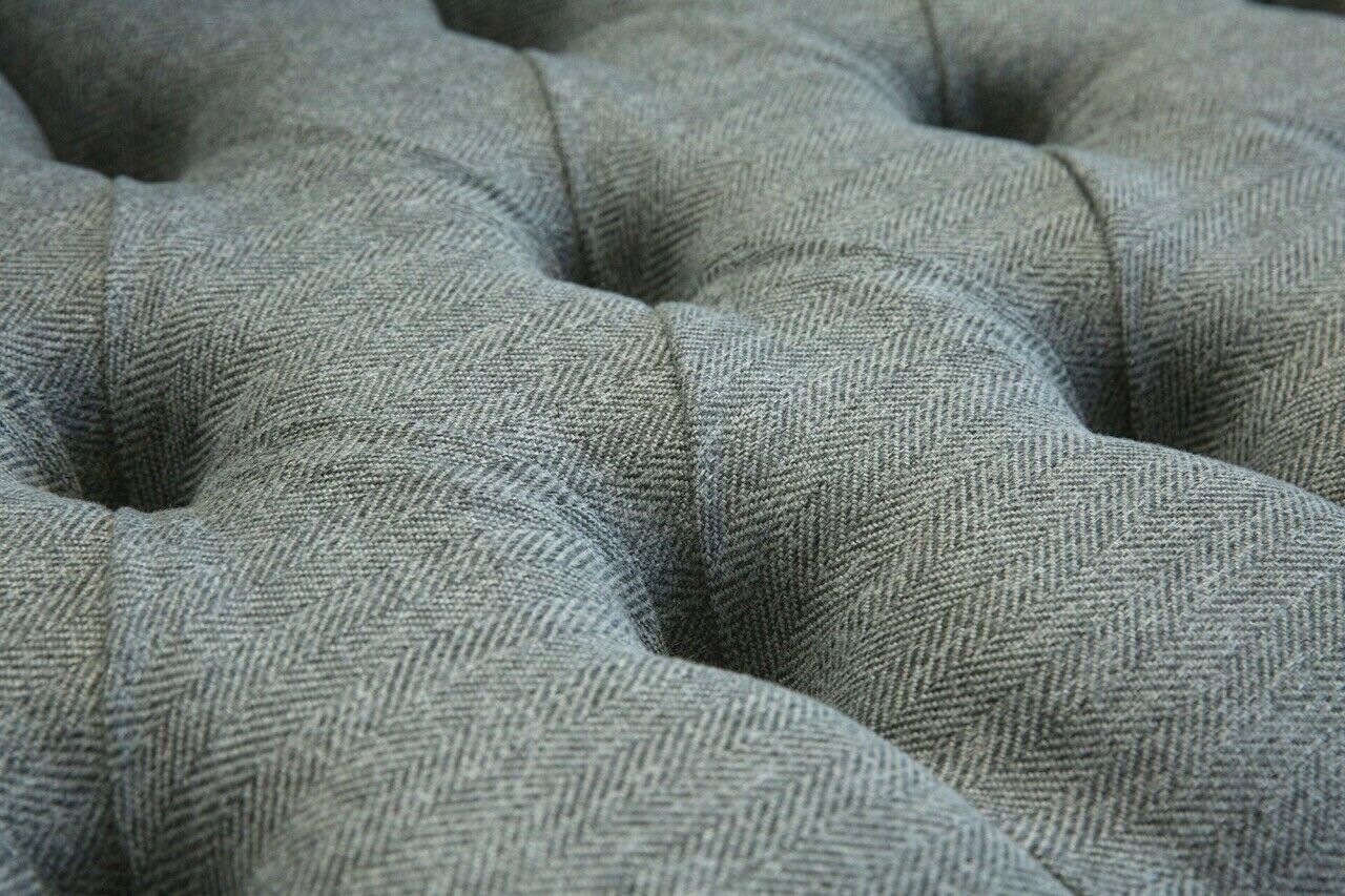 Sofas Grau Chesterfield JVMoebel JVmoebel Original Textil 185cm Stoff Sofa Chesterfield-Sofa,